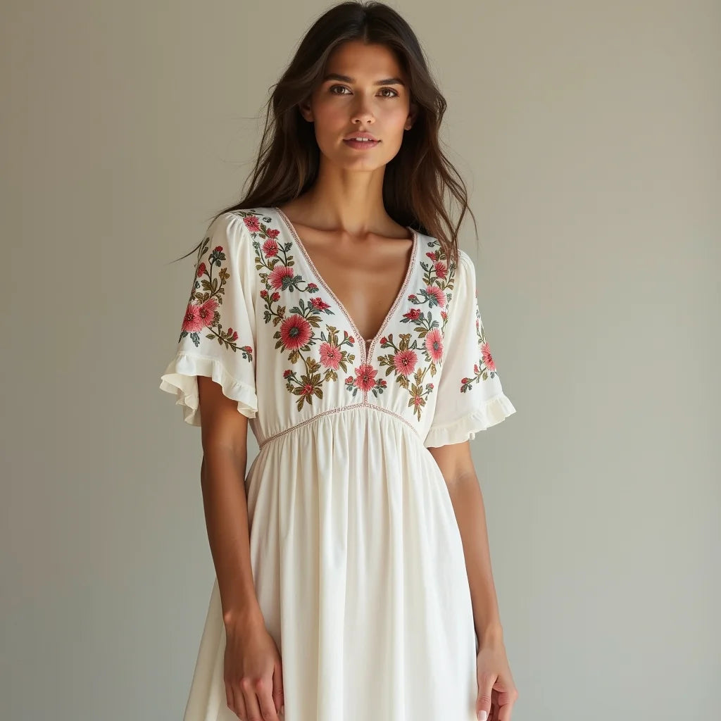 Women's Embroidered Dresses - Guide to Womens Embroidered Dresses Styles and Fit