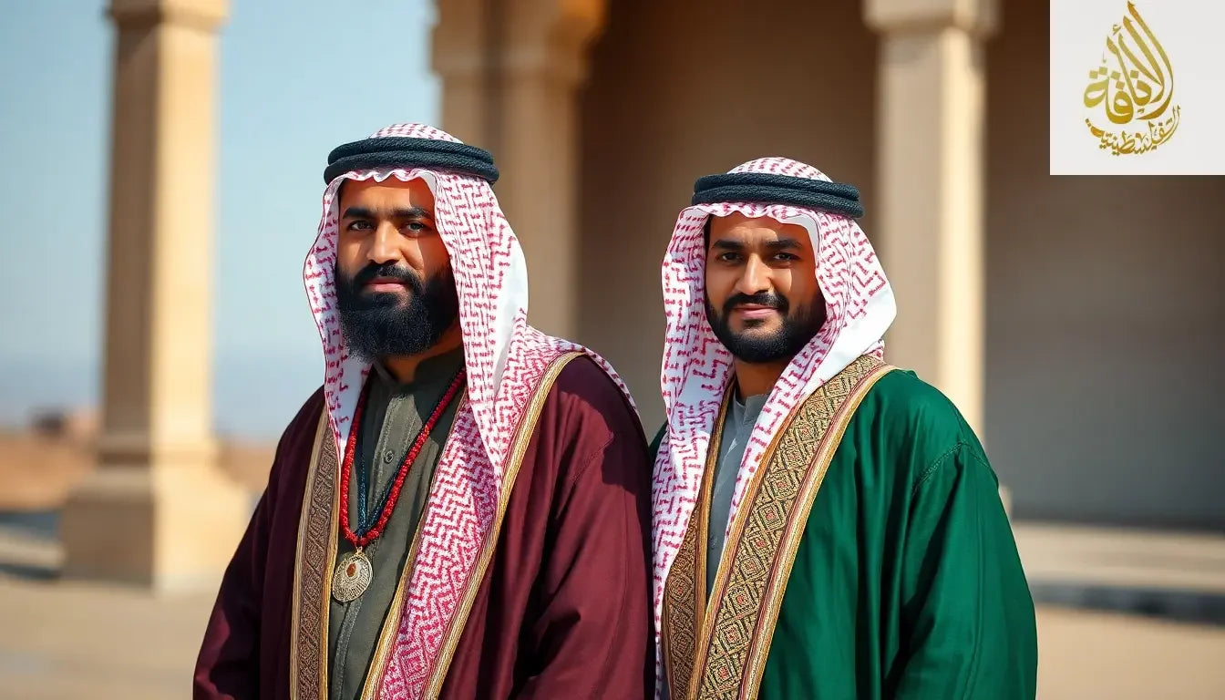 2 men’s wearing A traditionalarab bisht , their full bisht will be show in picture