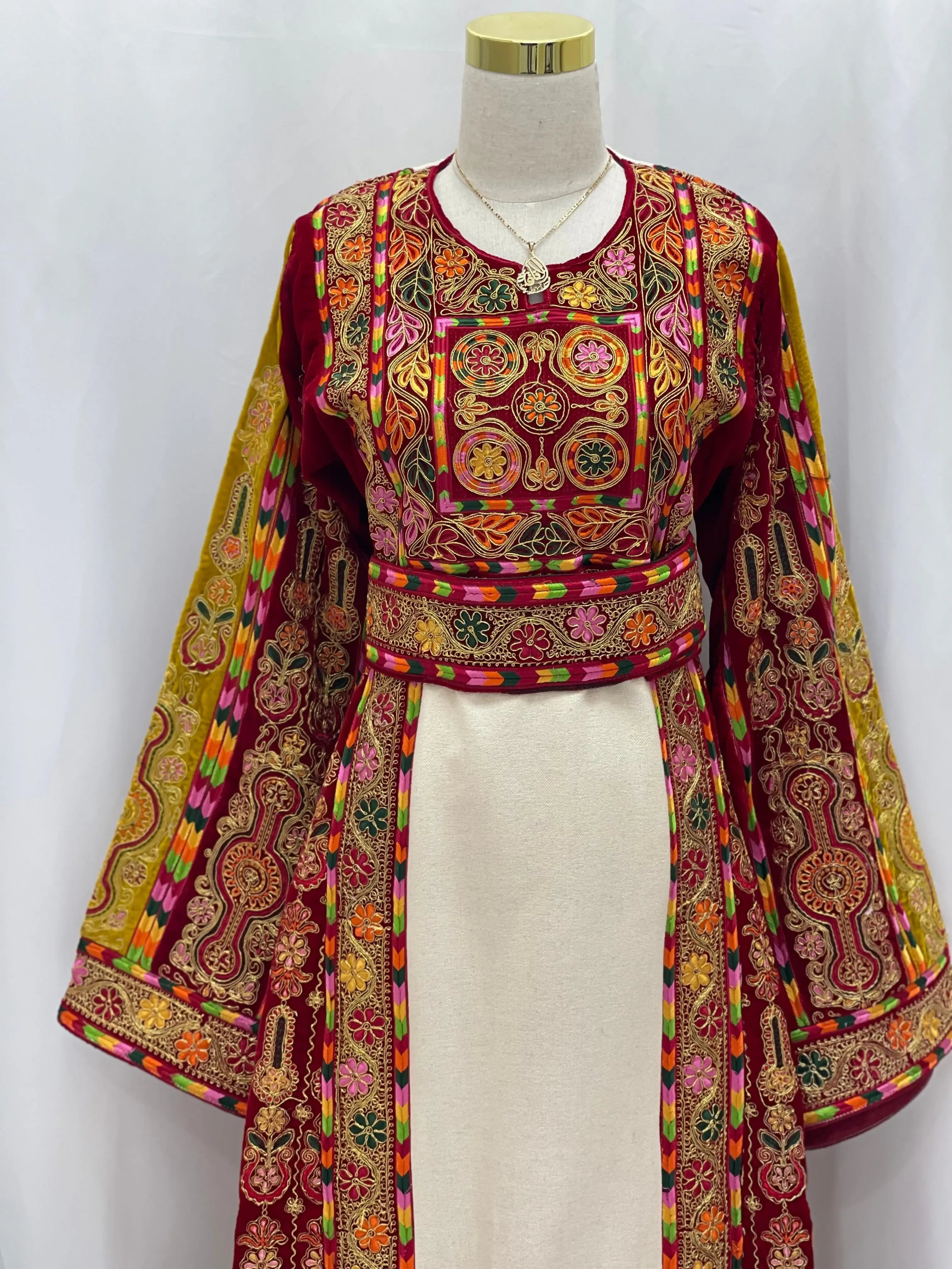 Embroidered Etamin And Velvet Kasab Malka Palestinian Elegance