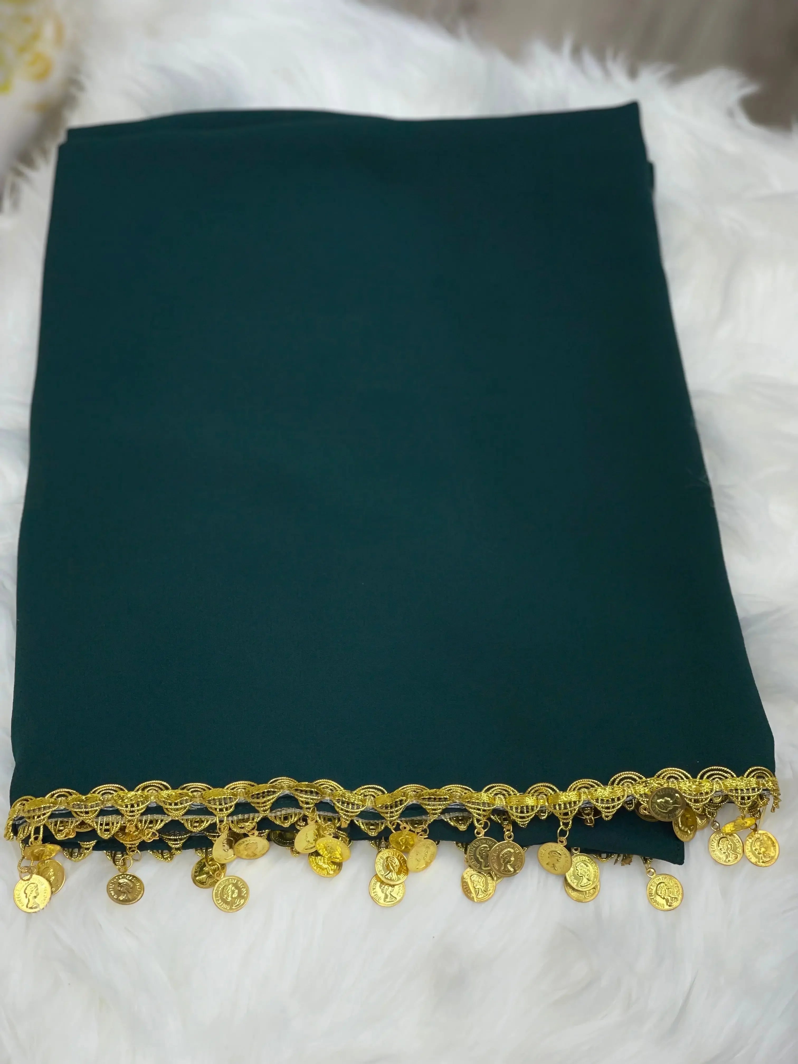 Khirka Shal with Gold Coins: Luxurious Elegance and Unique Style Palestinian Elegance