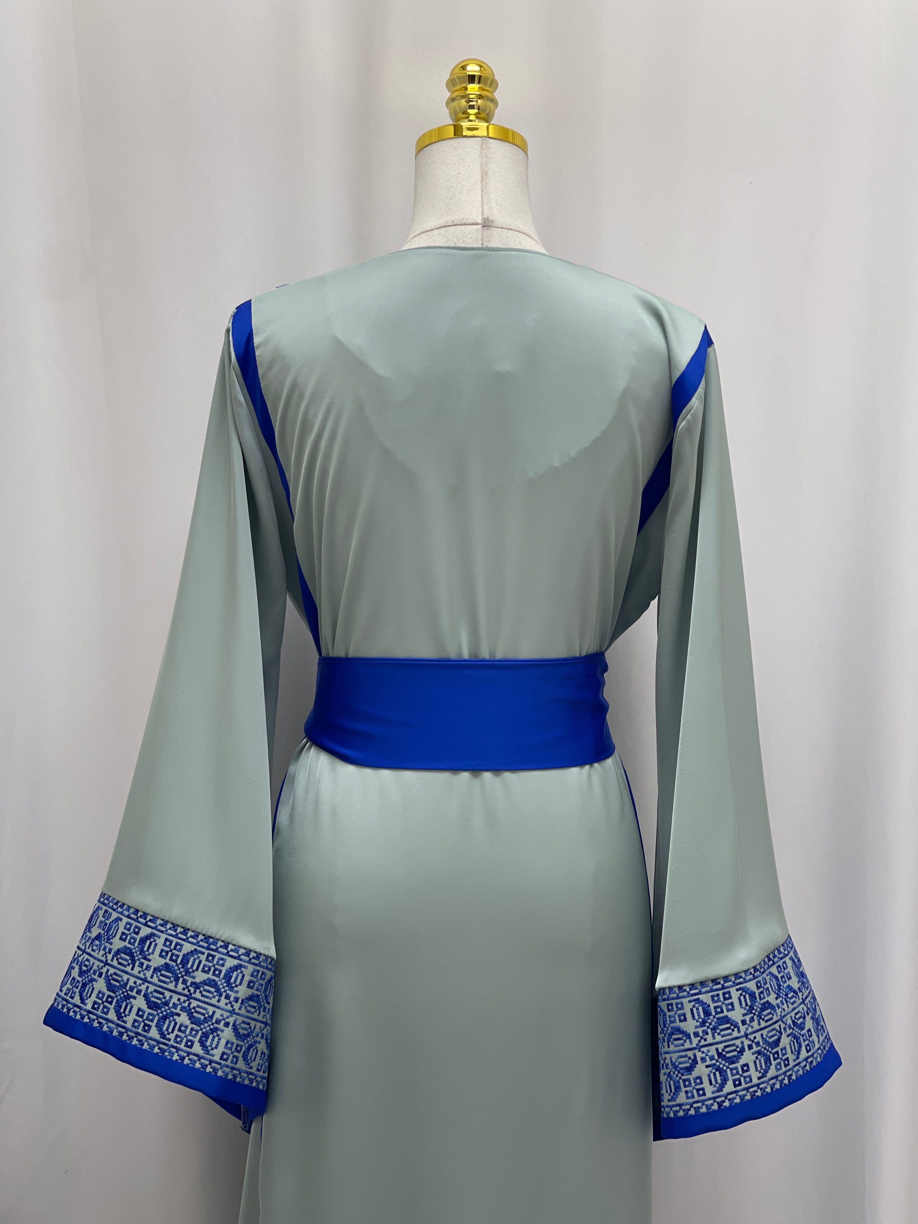 Ink Blue Embroidered Thoub