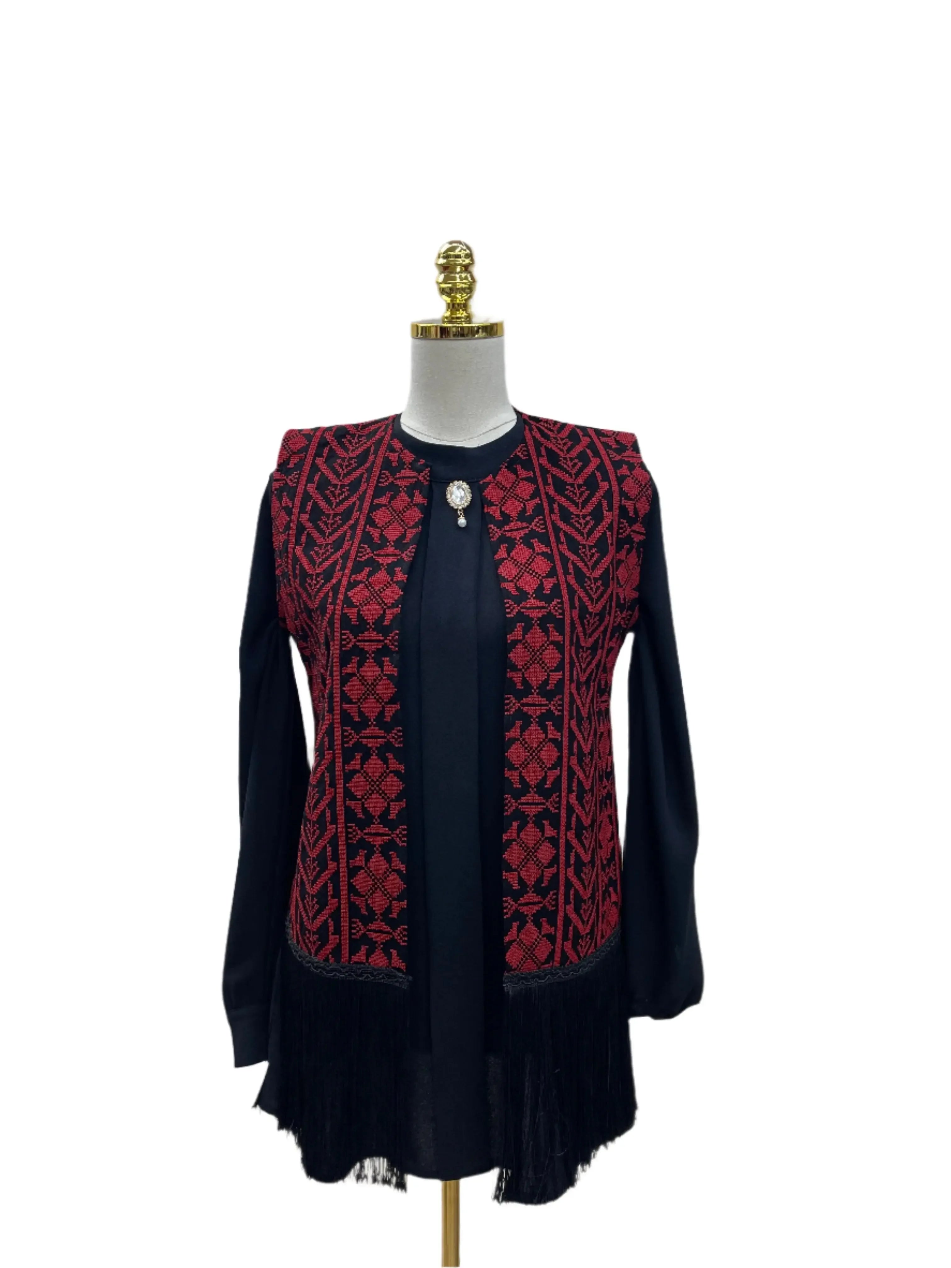 Embroidery Tassel Vest: Timeless Elegance and Versatile Style Palestinian Elegance