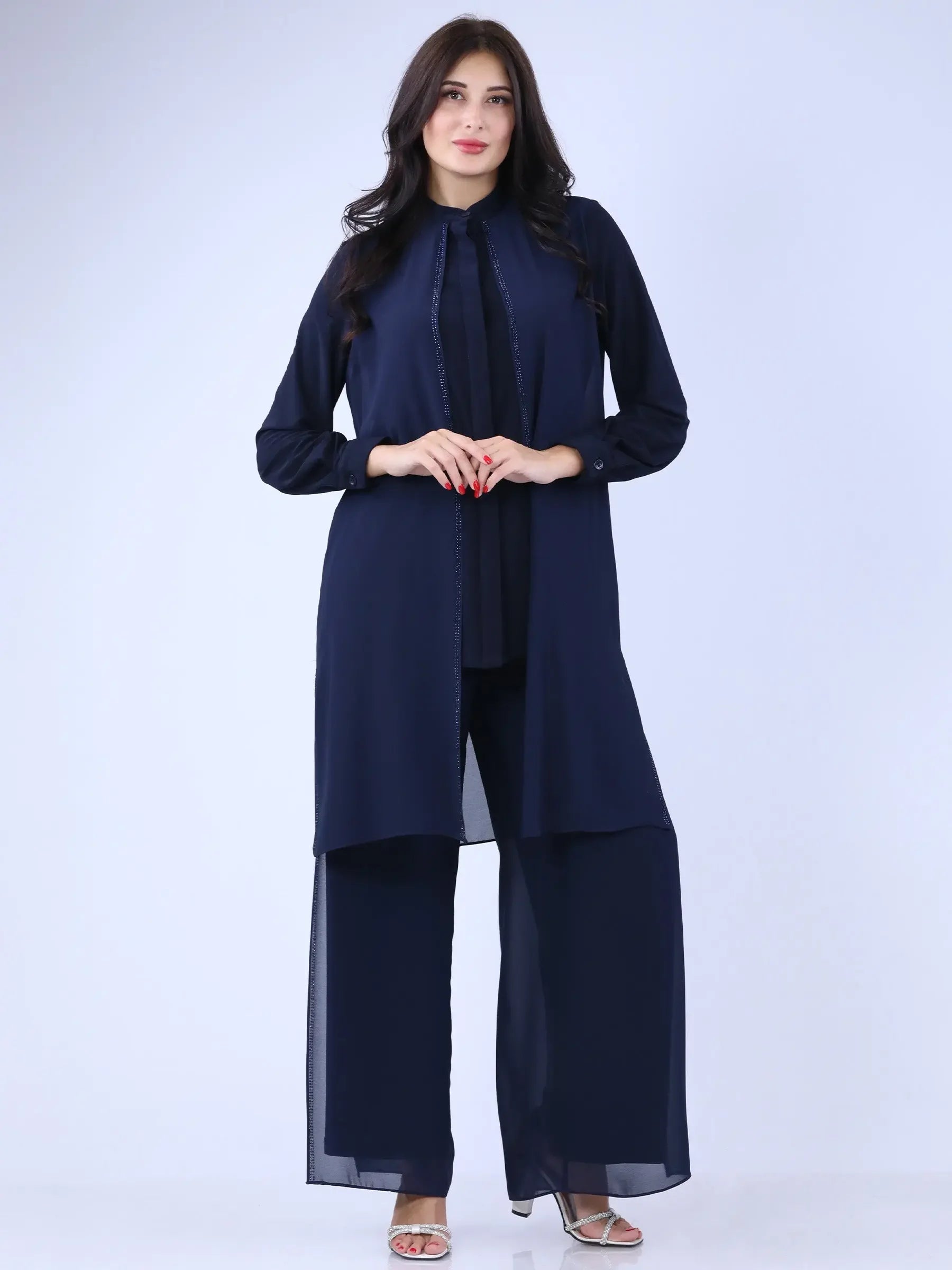 Formal 3Pcs Pant Suits: Polished Elegance and Professional Style Palestinian Elegance