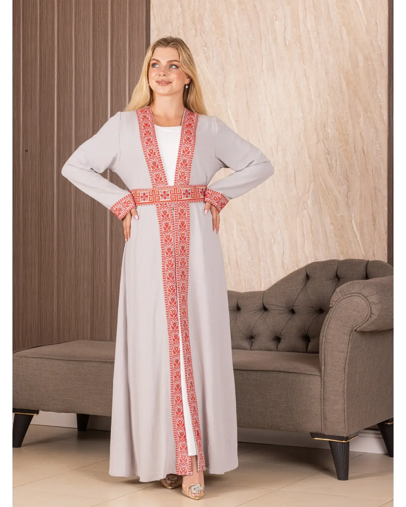 Embroidered Cardigan Palestinian Elegance
