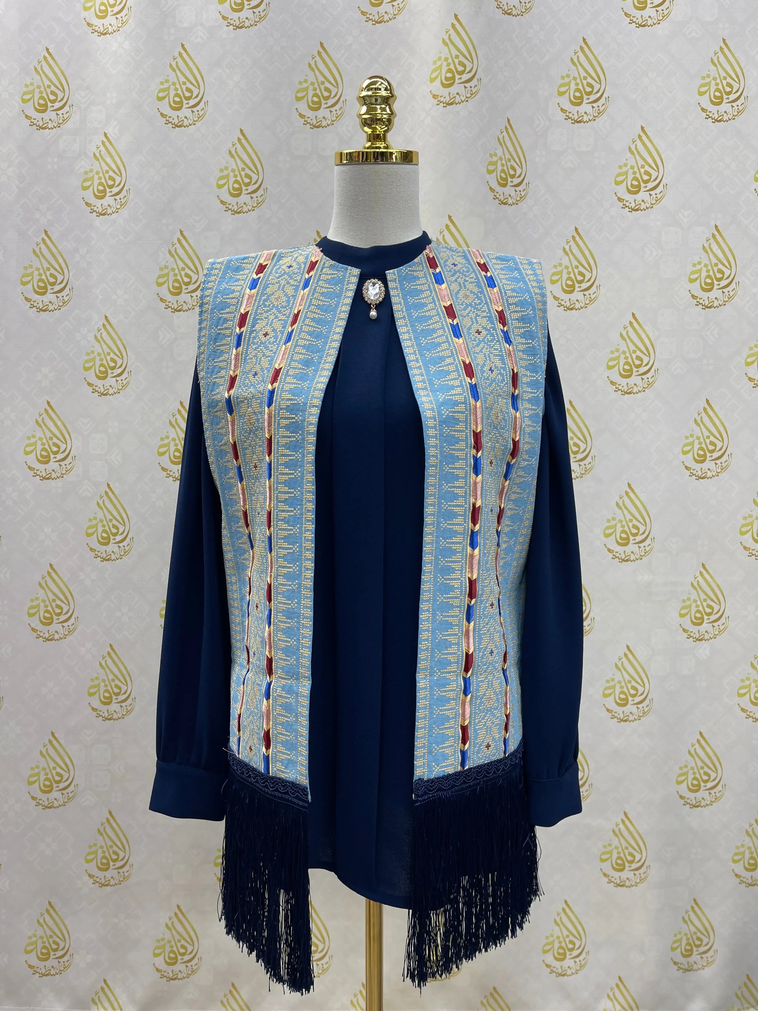 Embroidery Tassel Vest: Timeless Elegance and Versatile Style Palestinian Elegance