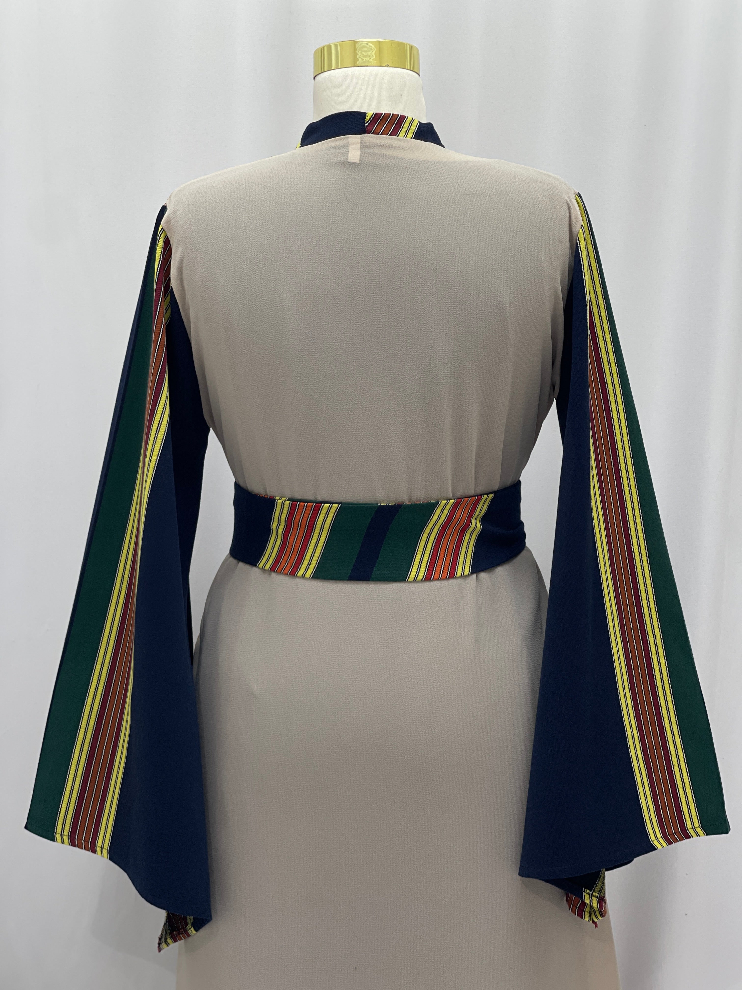 Majdal Heritage Embroidered Chiffon Piece - Cultural Grace