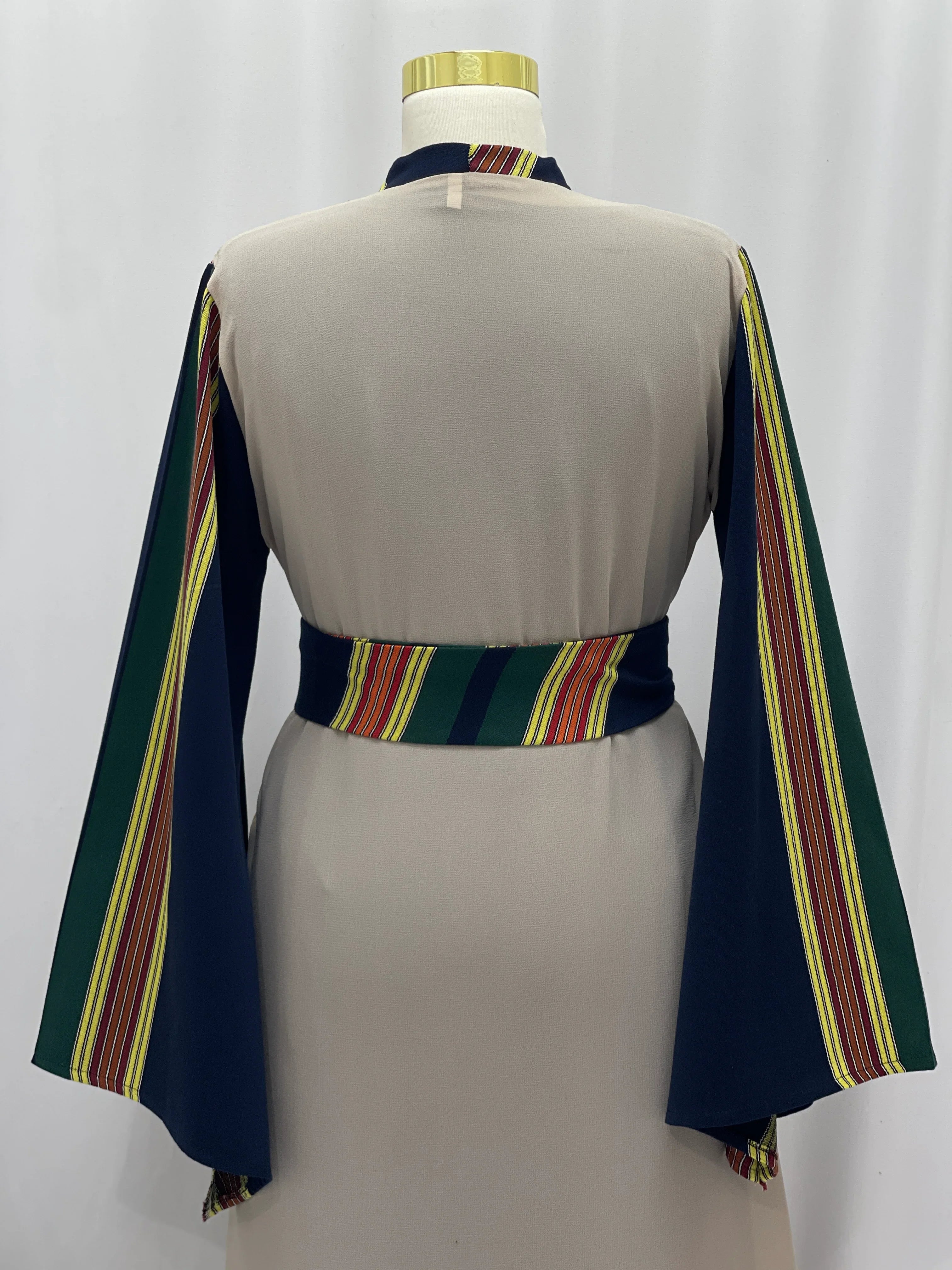 Majdal Heritage Embroidered Chiffon Piece - Cultural Grace