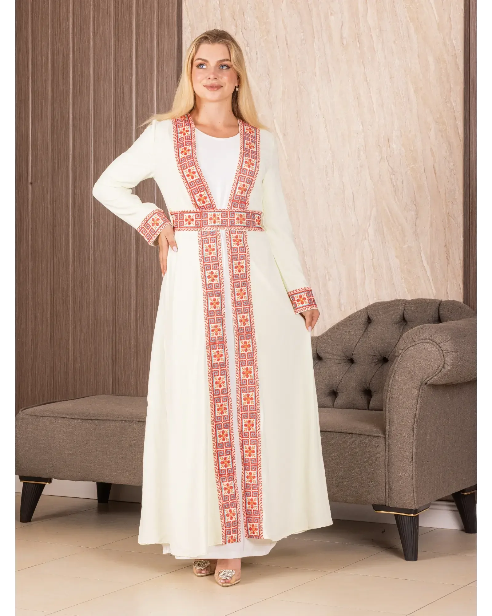 Embroidered Cardigan Palestinian Elegance