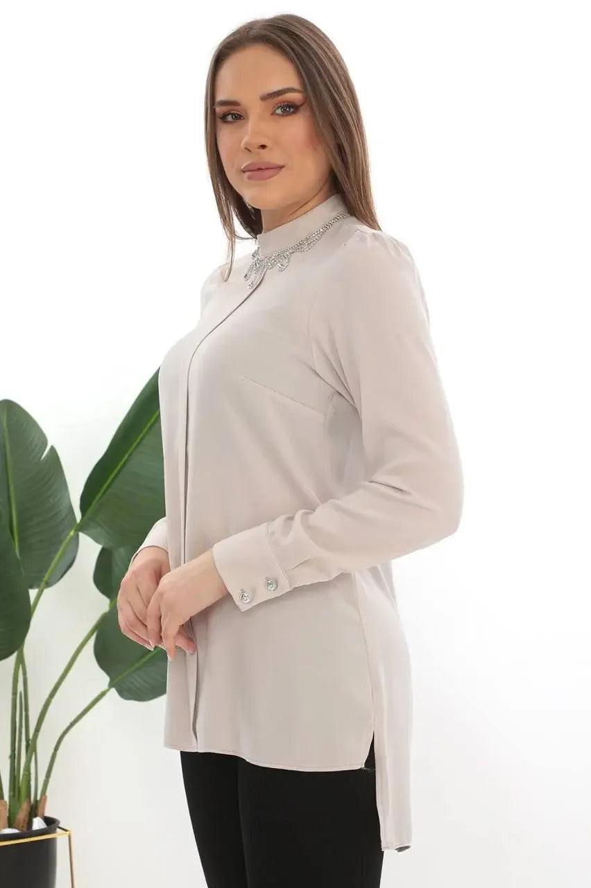 Rhinestone Blouse – Glamorous Elegance and Sparkling Style Palestinian Elegance