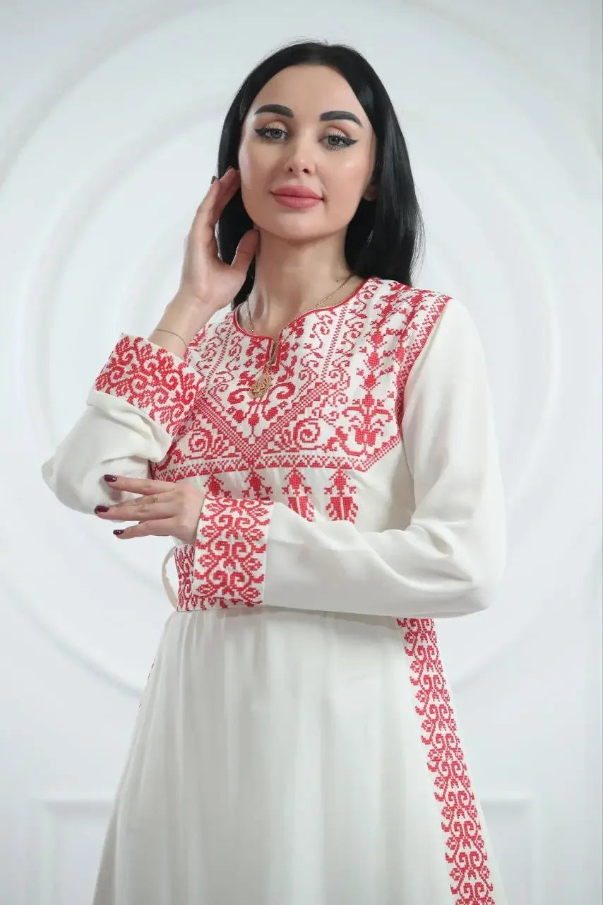 The Warda Embroidered Dress Palestinian Elegance