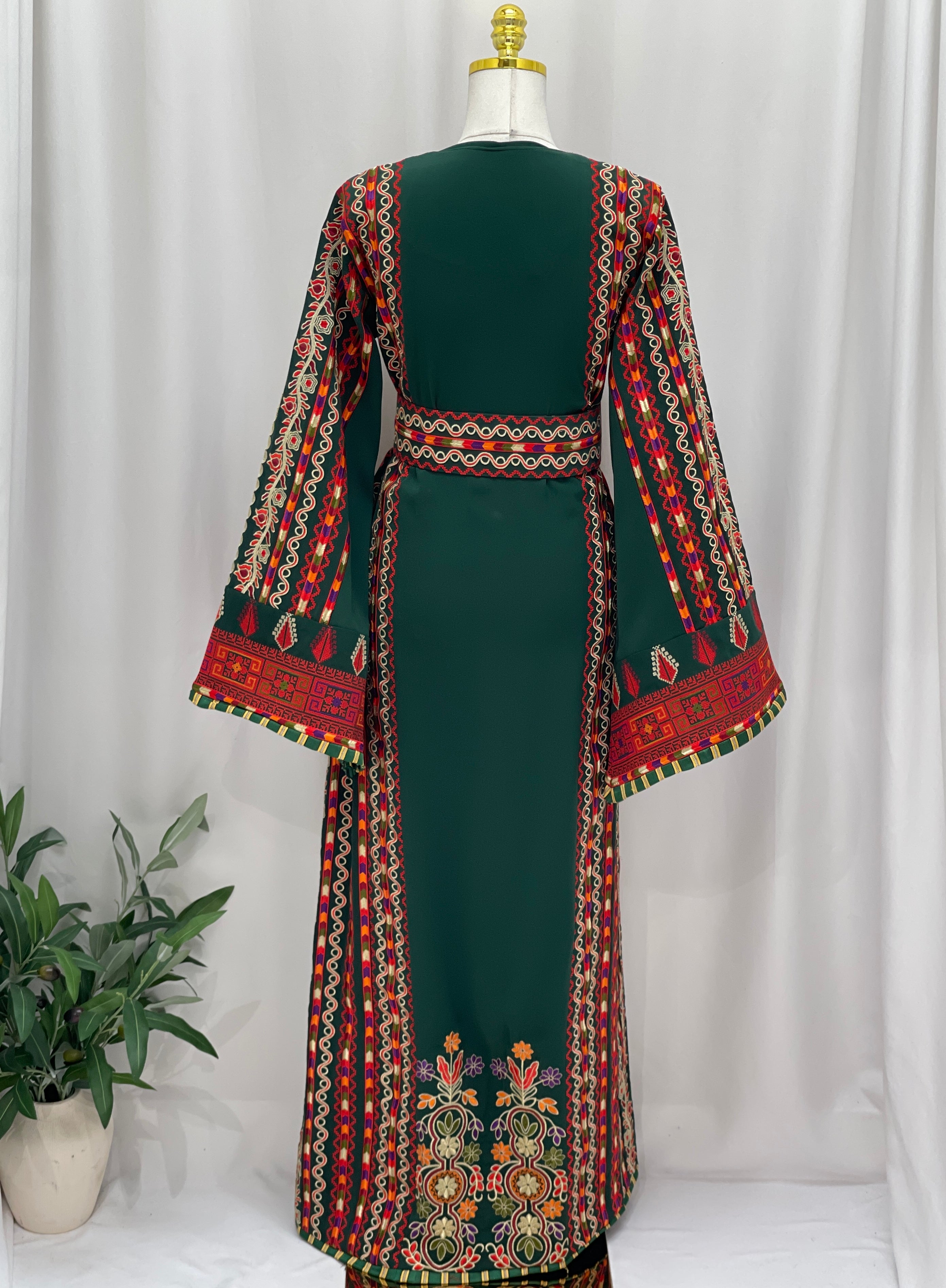 Palestinian Heritage Elegance Embroidered Thobe