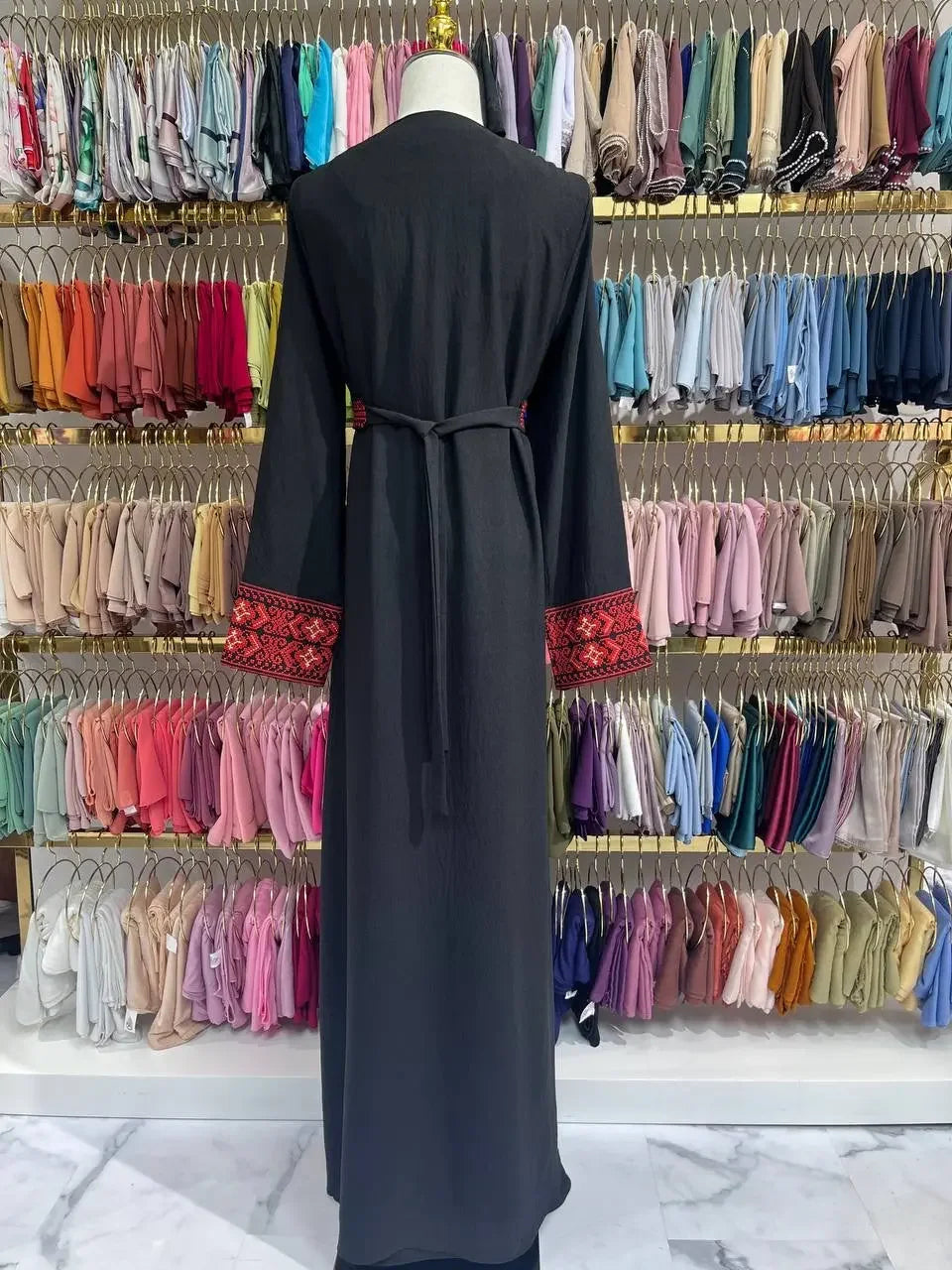 Simple Embroidery 2Pc Abaya: Elegance and Versatility in Modest Fashion Palestinian Elegance