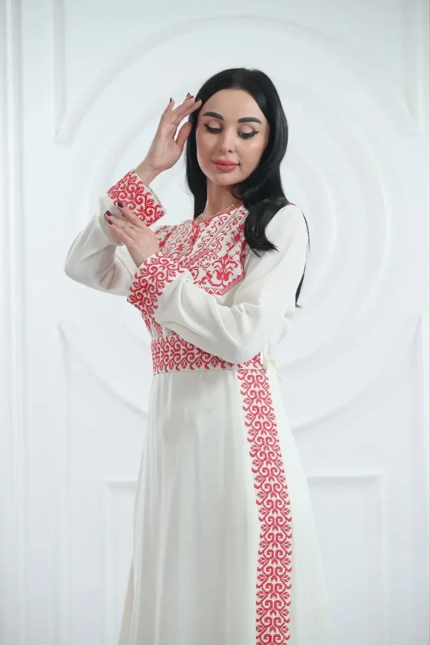 The Warda Embroidered Dress Palestinian Elegance