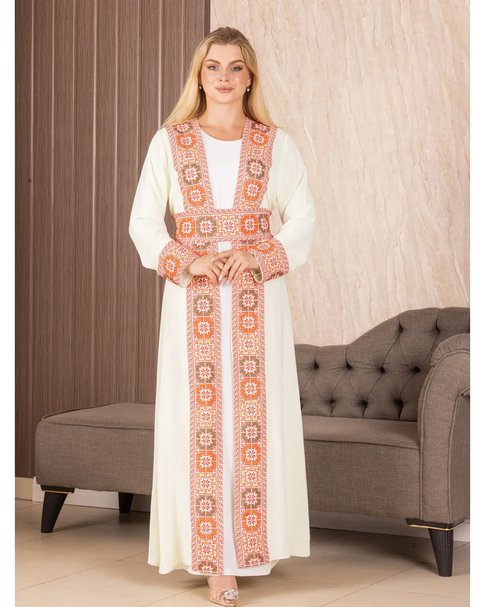Embroidered Cardigan Palestinian Elegance