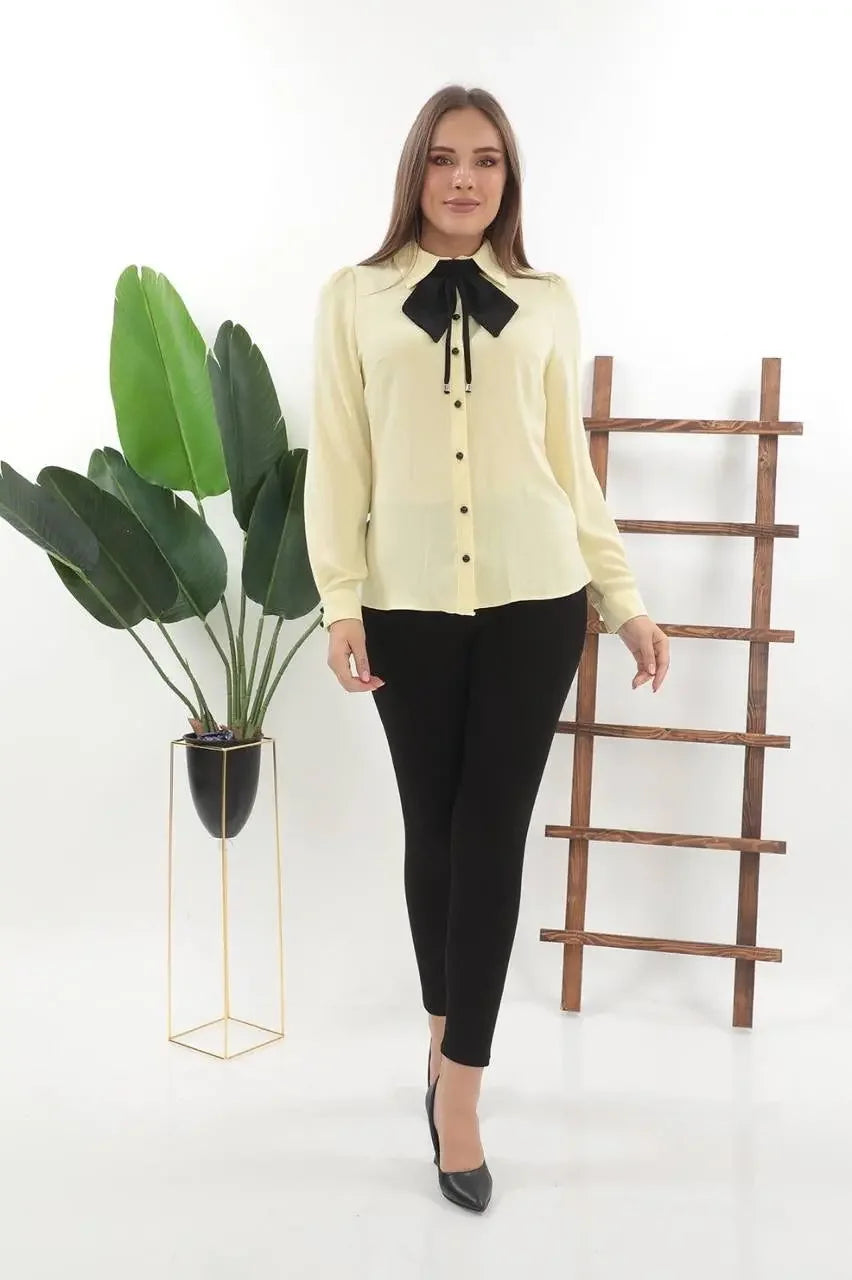 Bow Tie Blouse – Elegant and Sophisticated Wardrobe Essential Palestinian Elegance