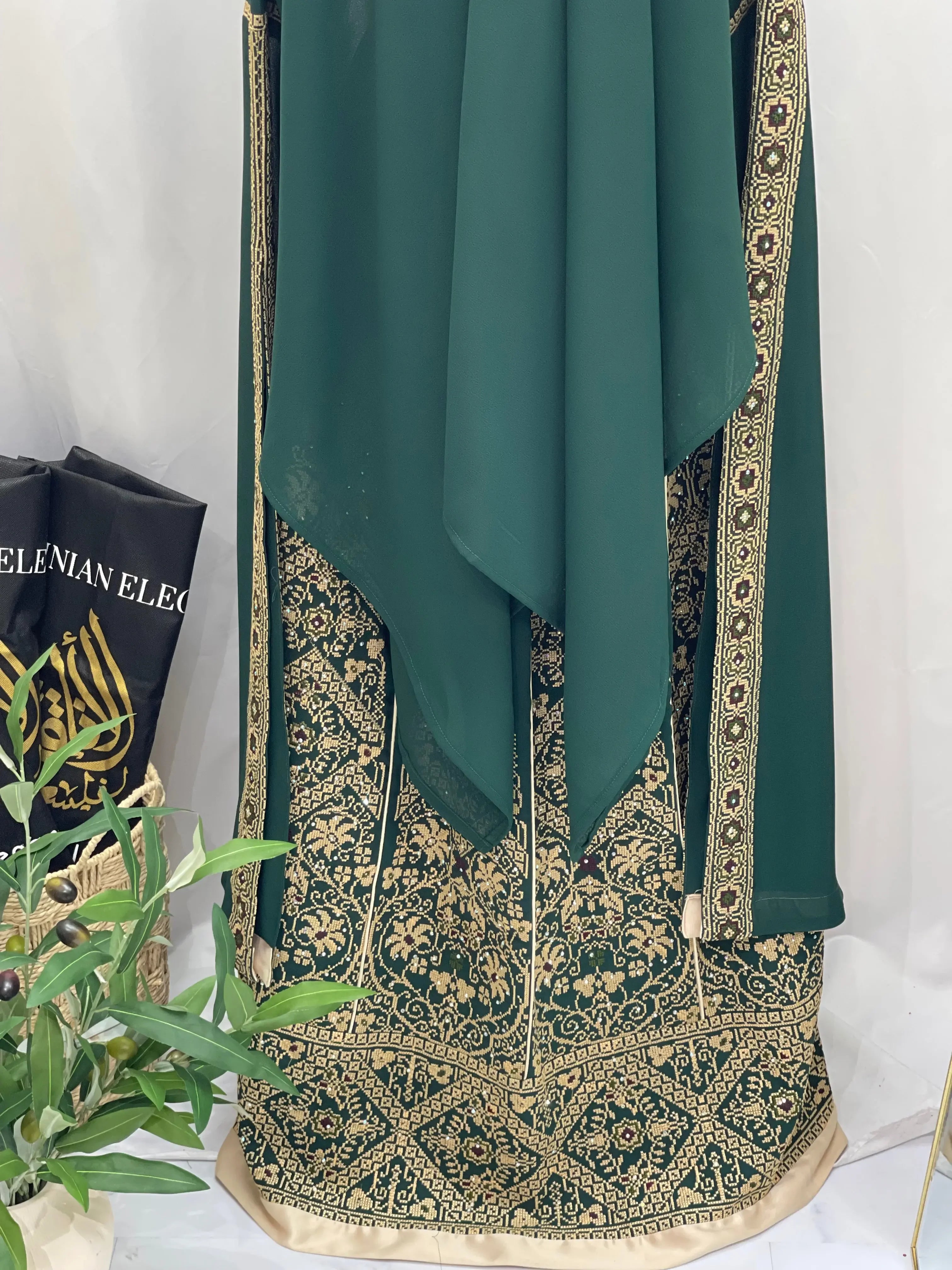 Embroidered Kaftan Palestinian Elegance