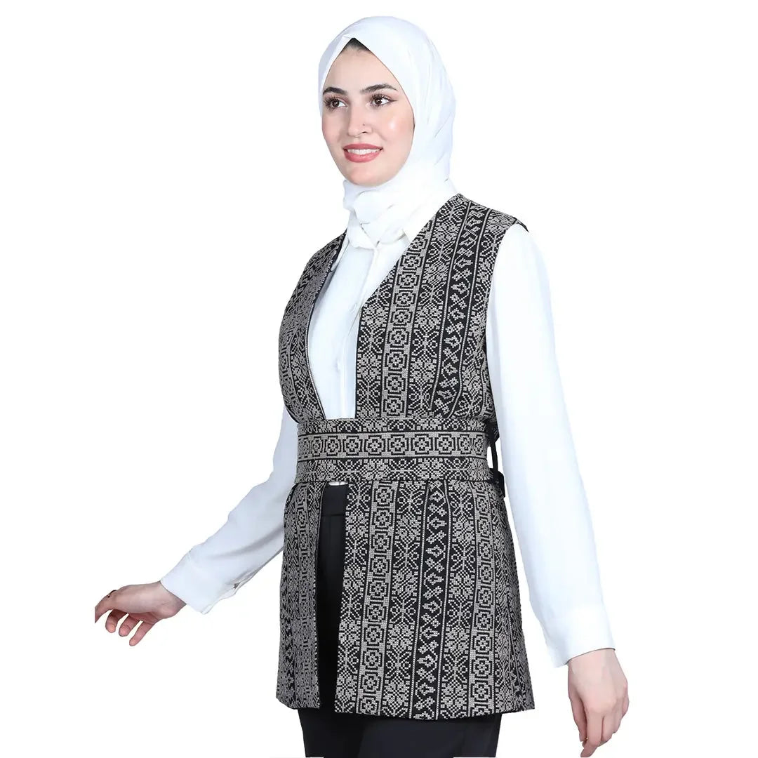Falsteen Embroidery Vest: Elegance and Sophistication Palestinian Elegance