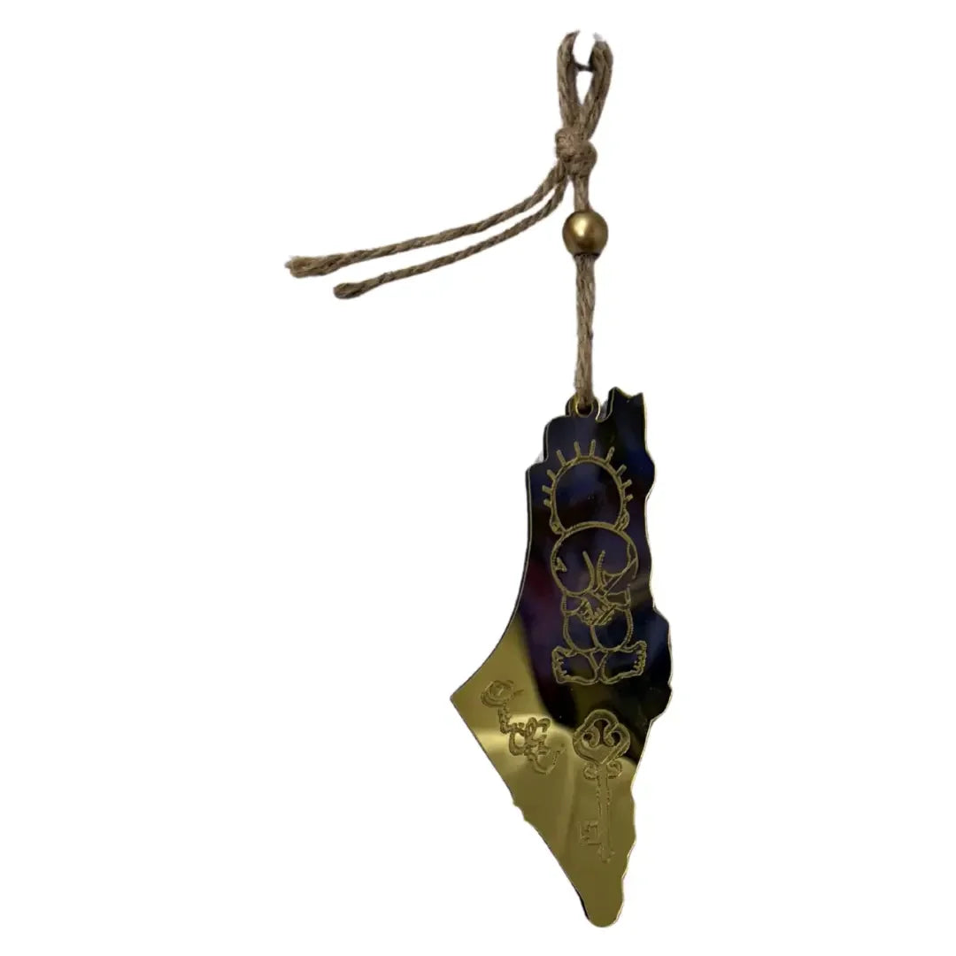 Car Accessories - 3 Gold & 3 Silver Palestinian Designs Palestinian Elegance