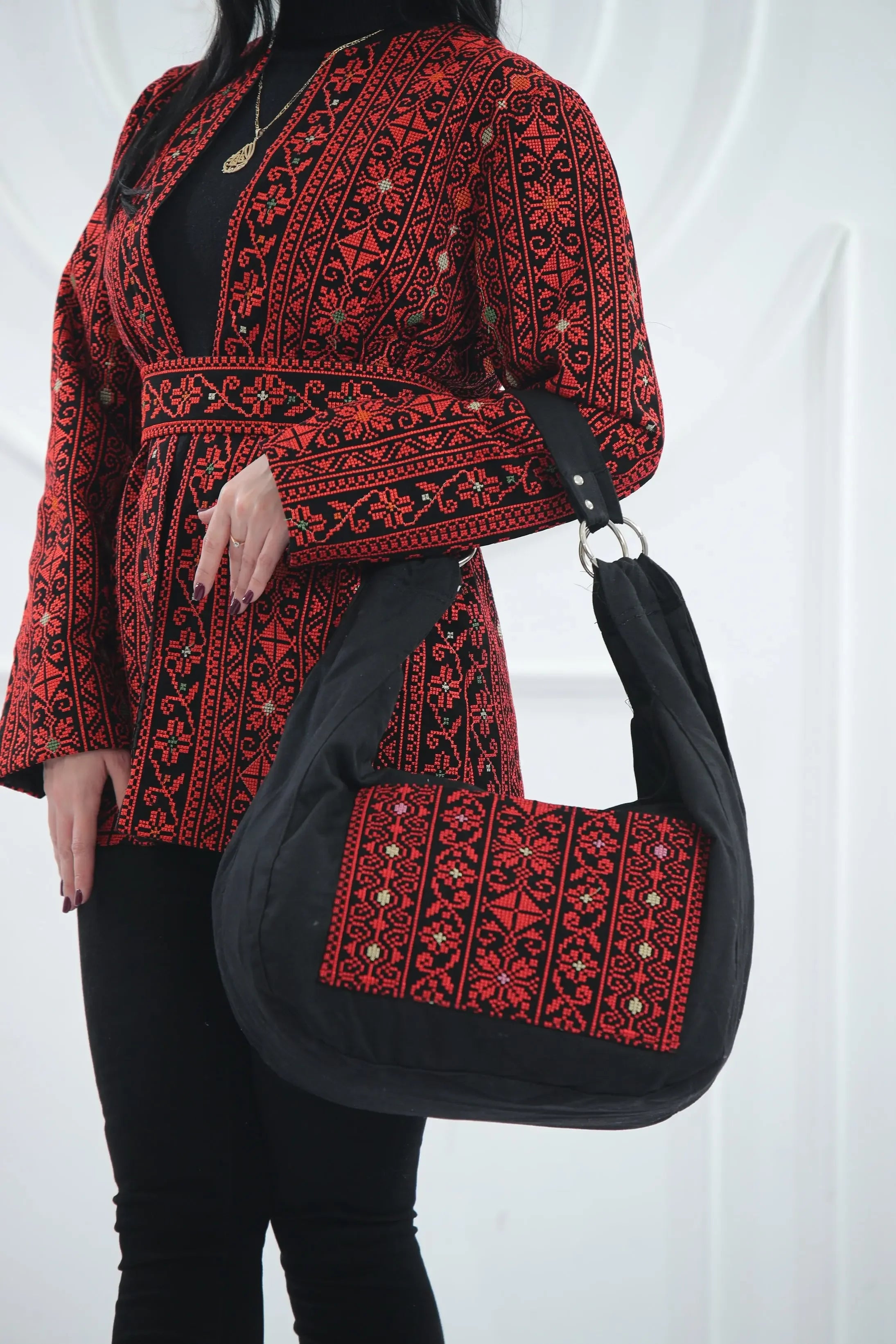 High-Quality Tatreez Design Tote Bag: Spacious and Stylish Shoulder Bag Representing Palestine Palestinian Elegance