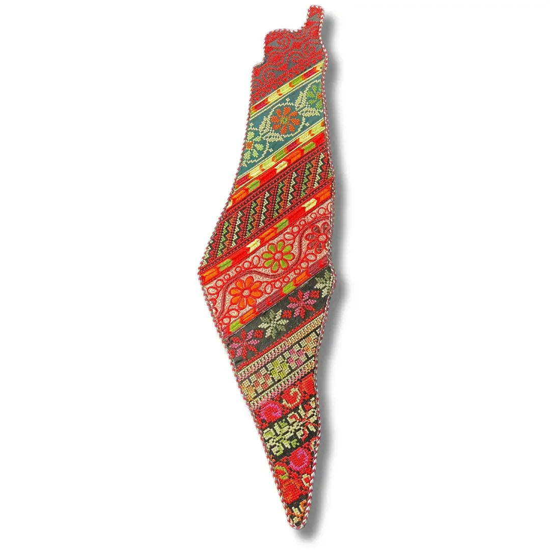 Luxurious Tatreez Palestine Map Home Accent – Timeless Cultural Craftsmanship Palestinian Elegance