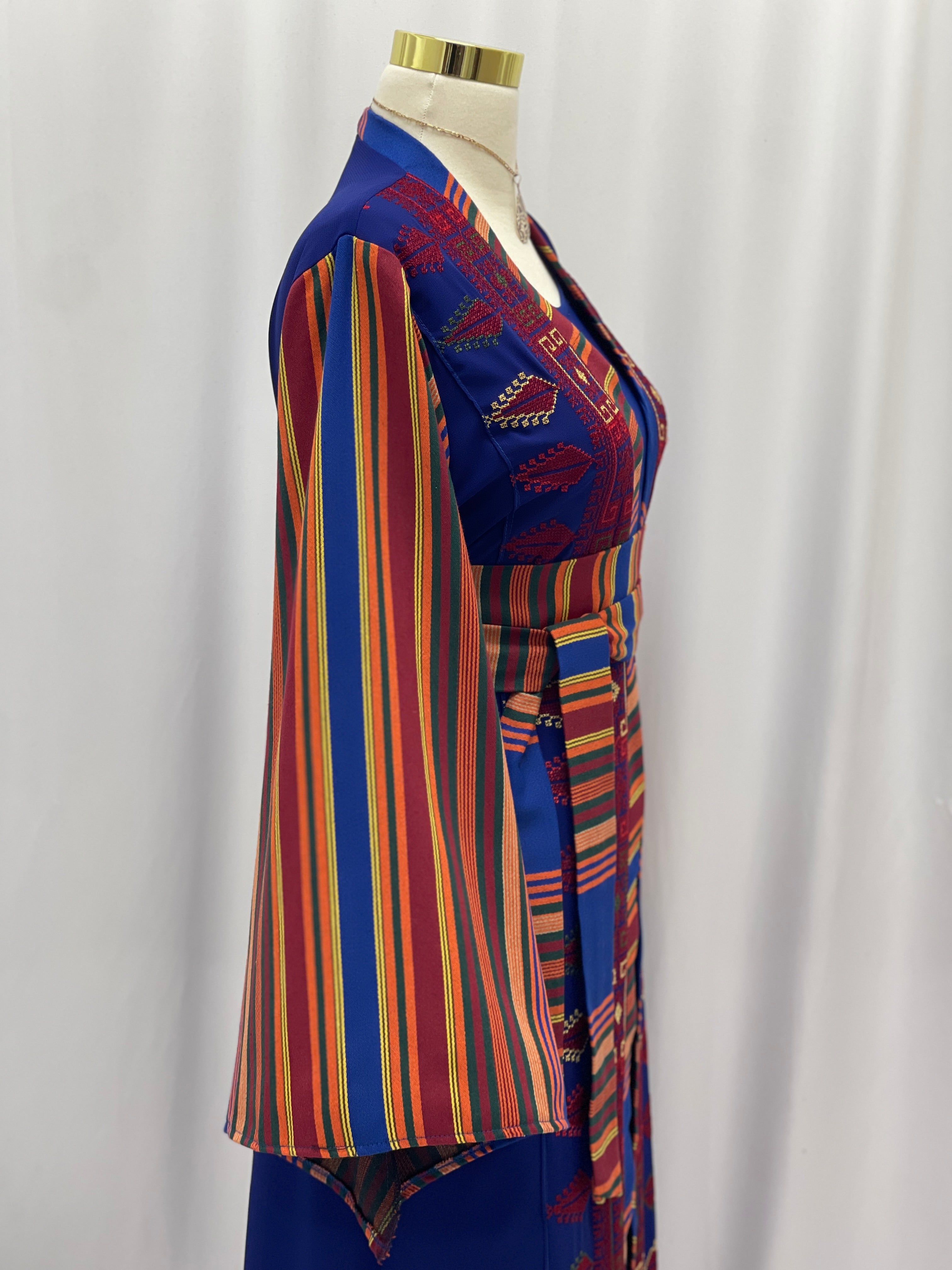 Majdal Heritage Embroidered Chiffon Piece - Cultural Grace