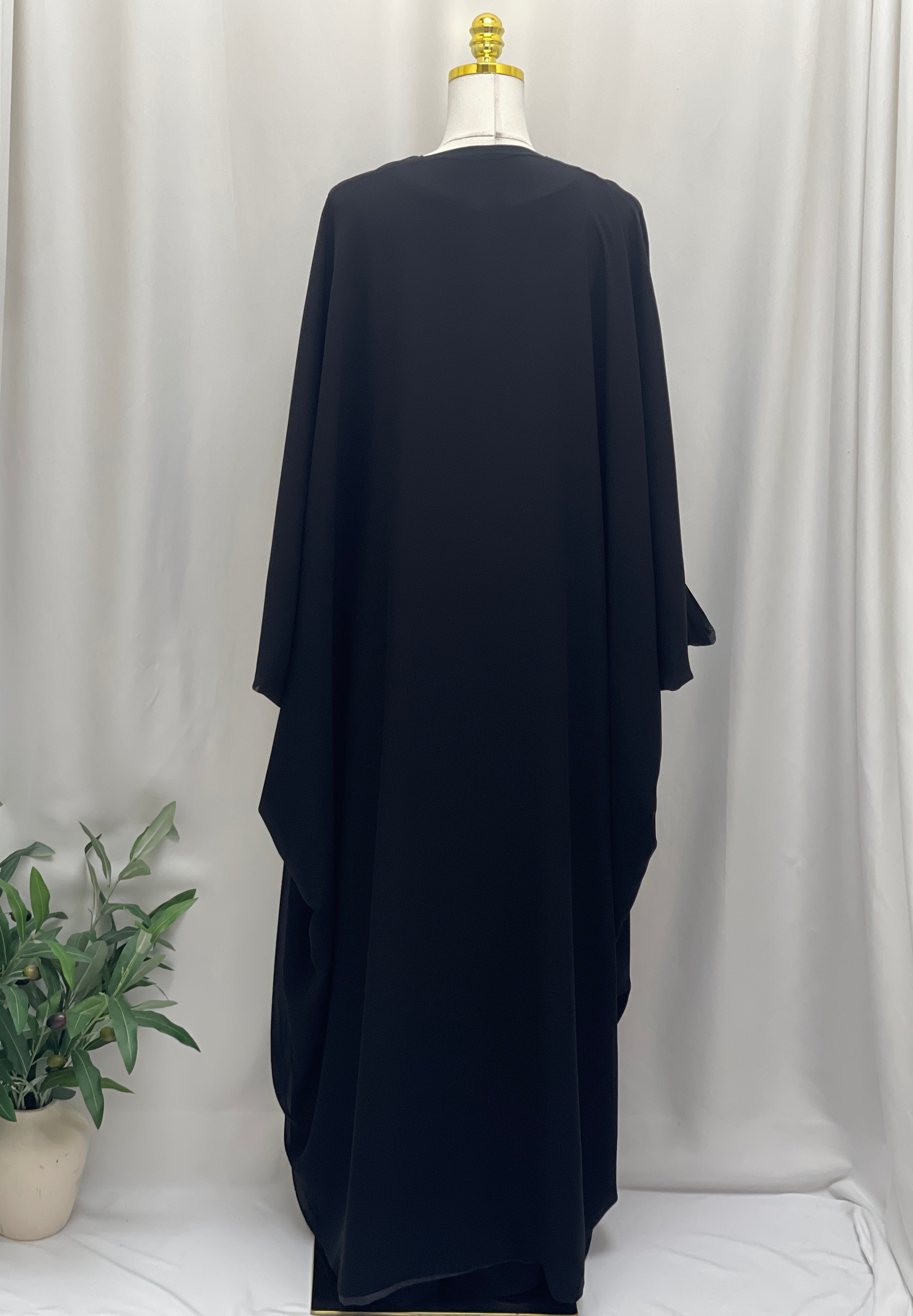 Reversible Satin-Crepe Abaya