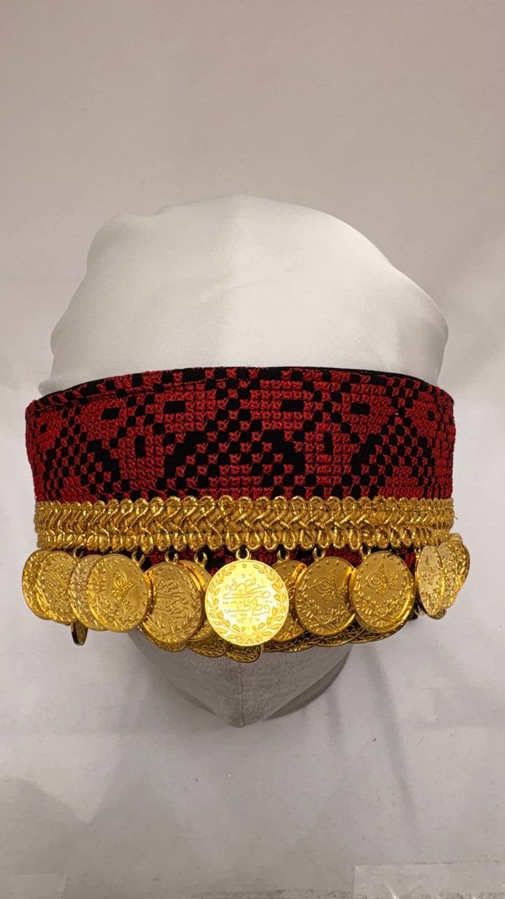 Head Lerat Bandana with Double Gold Coins: Unique Luxury for Your Style