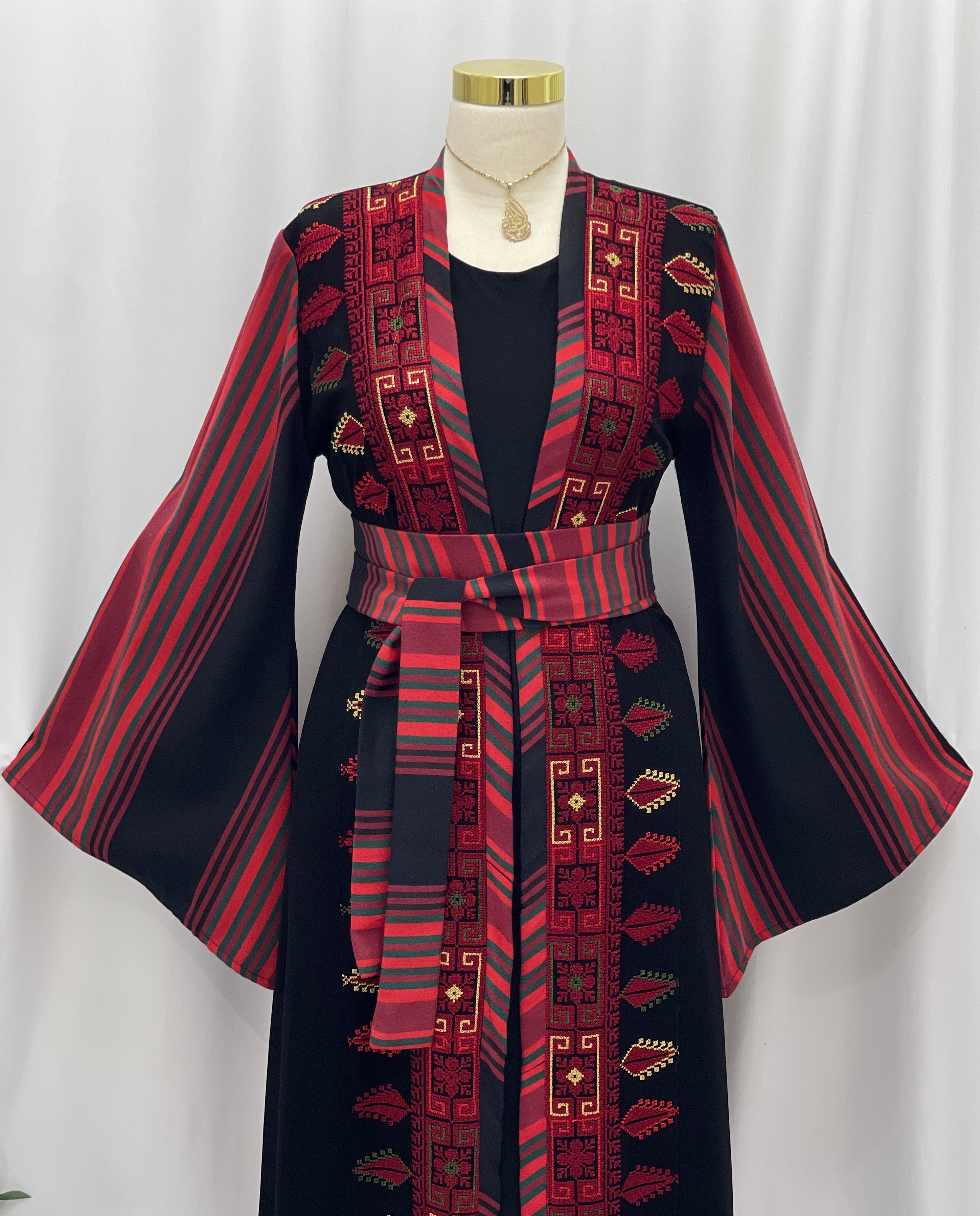 Majdal Heritage Embroidered Chiffon Piece - Cultural Grace