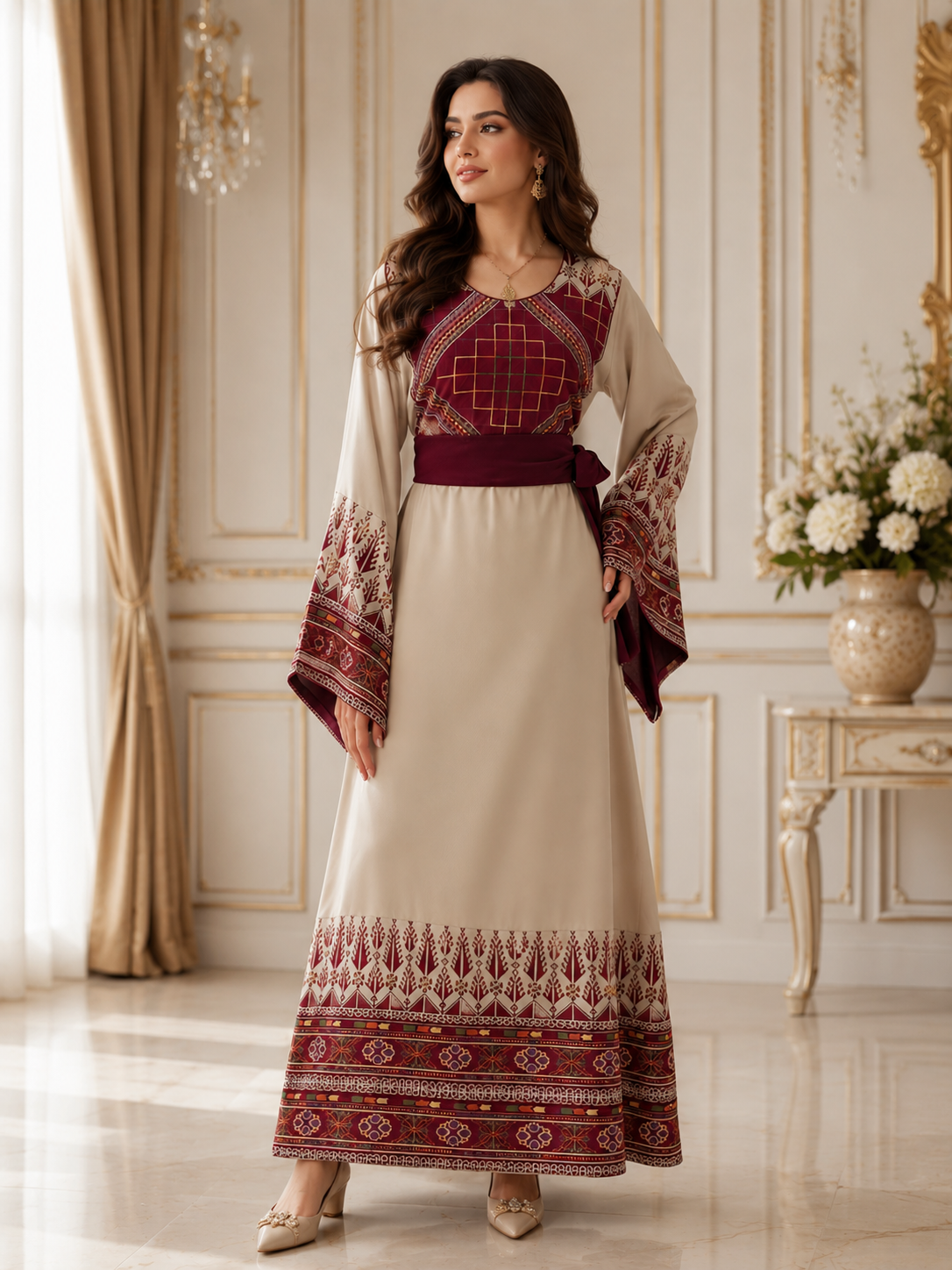 Randa Embroidered Thoub An Elegant Dress