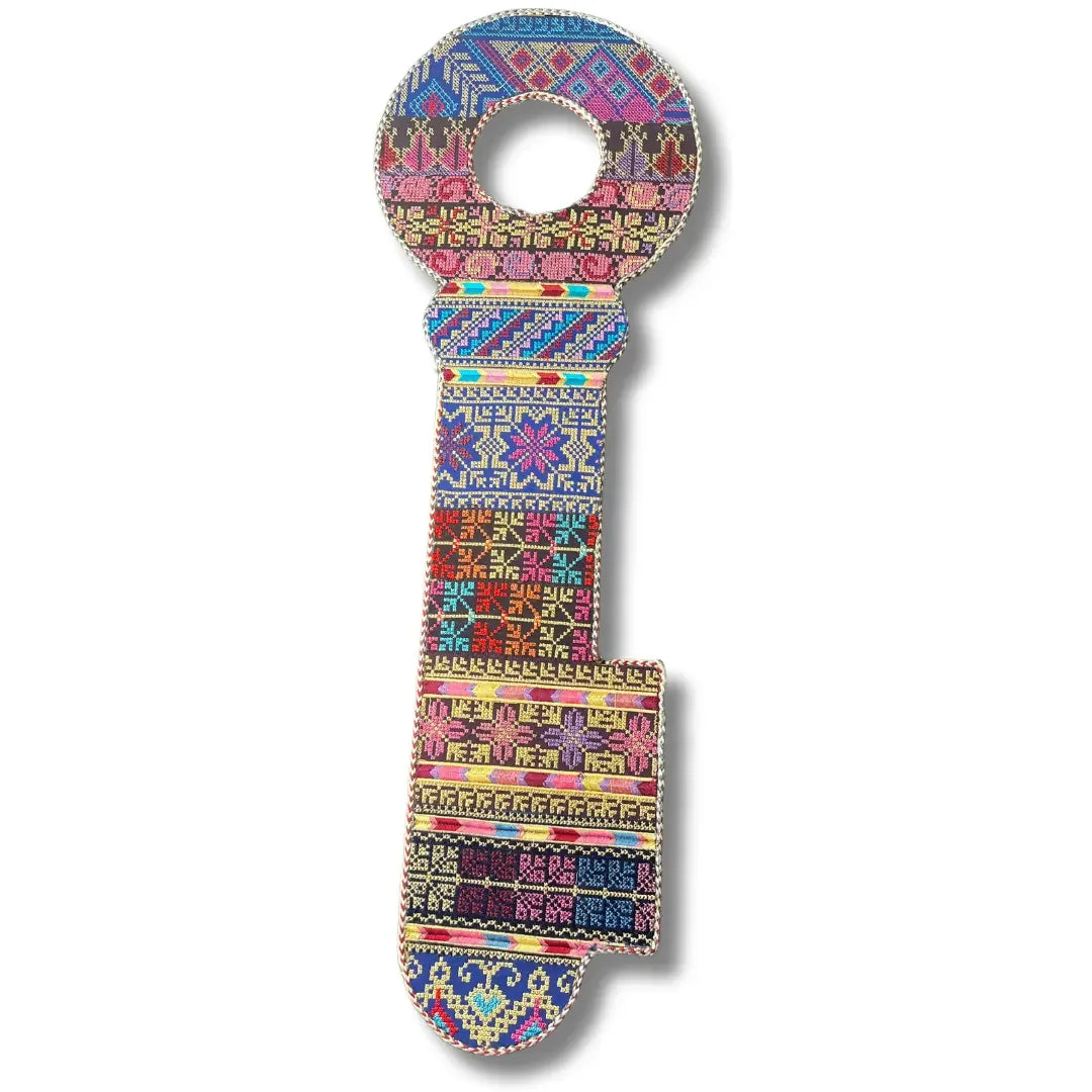 Key-Shaped Tatreez Home Decor - High-Quality Craftsmanship Palestinian Elegance