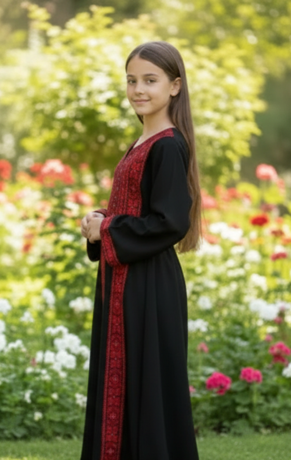 Elegant Kids Embroidered Abaya - Traditional Islamic Wear for Every Occasion