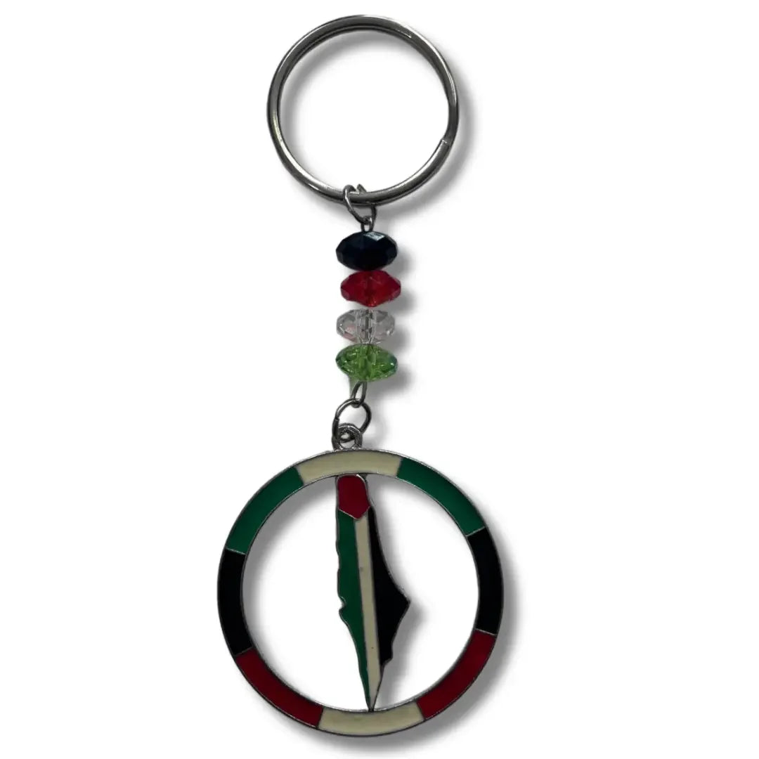 Palestine Keychain Accessory – Handmade Cultural Elegance Palestinian Elegance