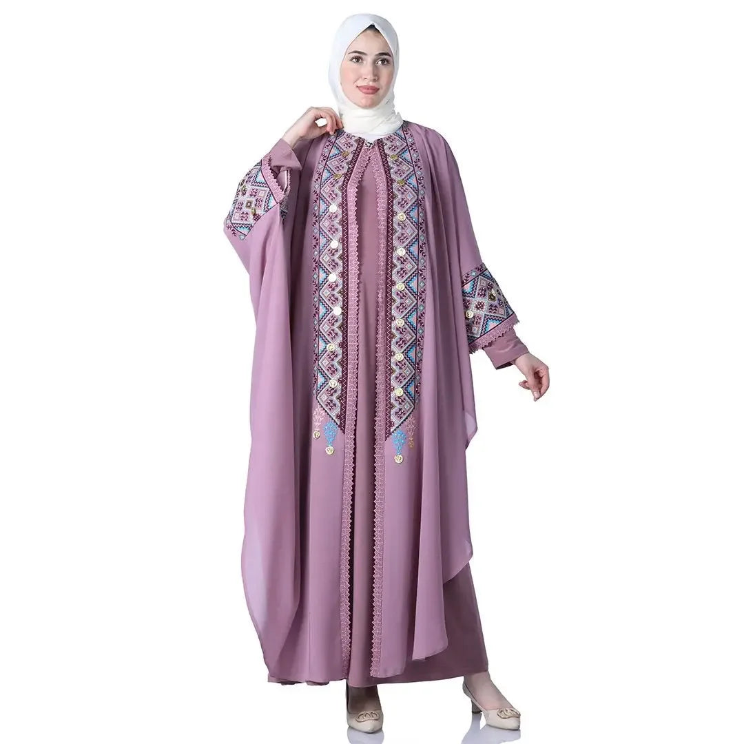 Butterfly Cut Embroidery Kaftan: Unique Elegance and Intricate Design Palestinian Elegance