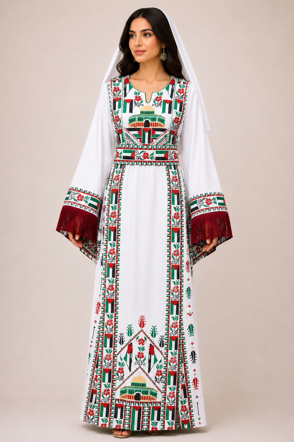Palestinian and Proud Embroidered Thoub - Celebrate Heritage in Style