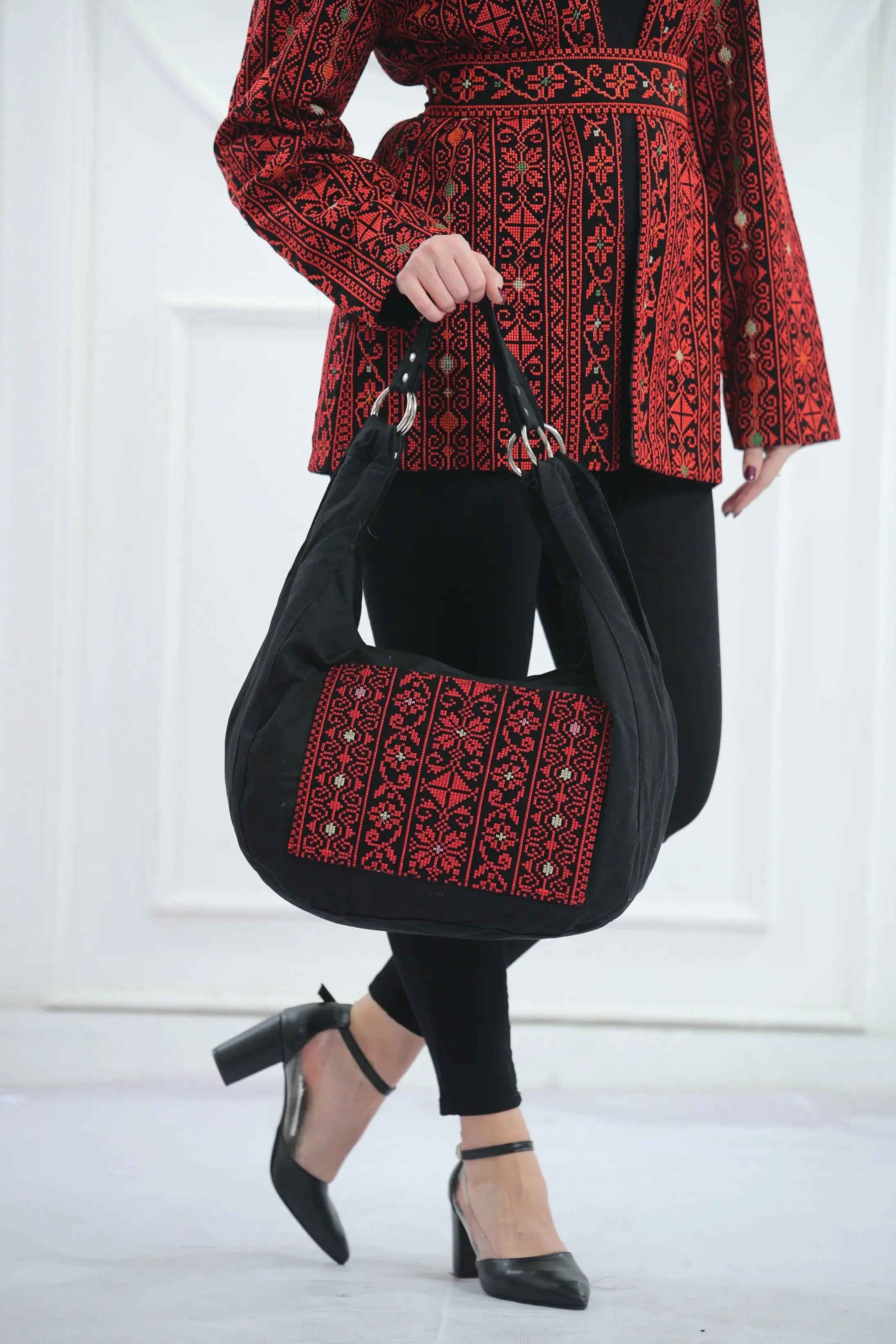 High-Quality Tatreez Design Tote Bag: Spacious and Stylish Shoulder Bag Representing Palestine Palestinian Elegance