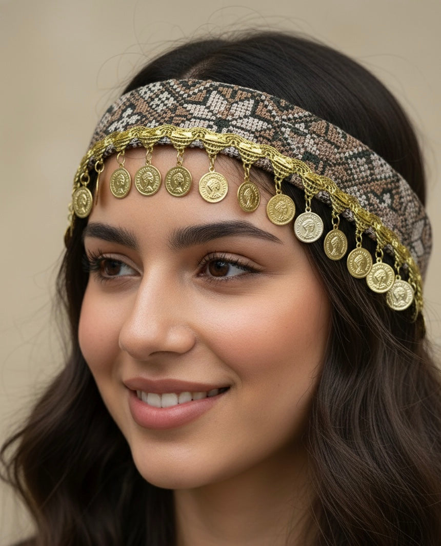 Golden Heritage Coin Headband