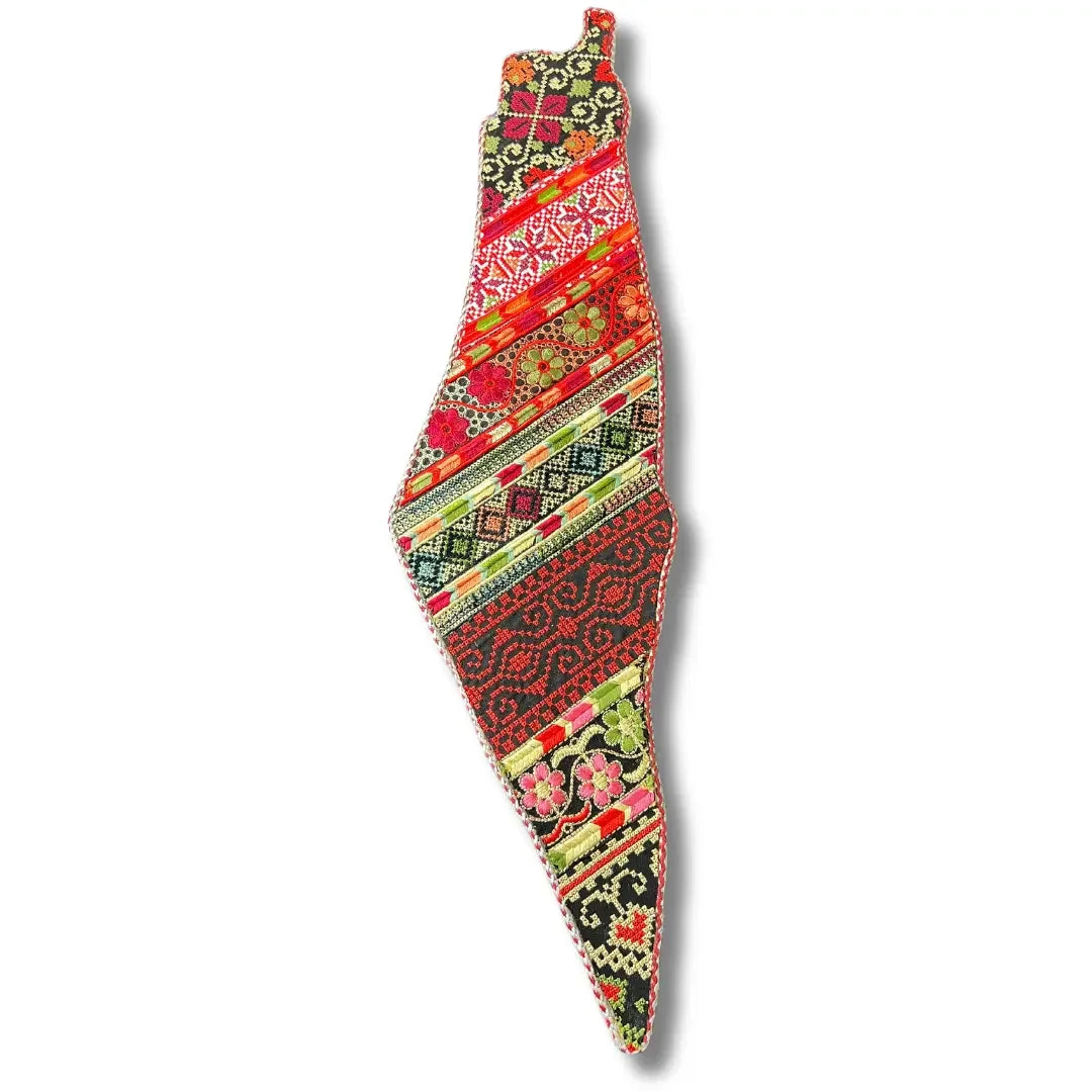 Luxurious Tatreez Palestine Map Home Accent – Timeless Cultural Craftsmanship Palestinian Elegance