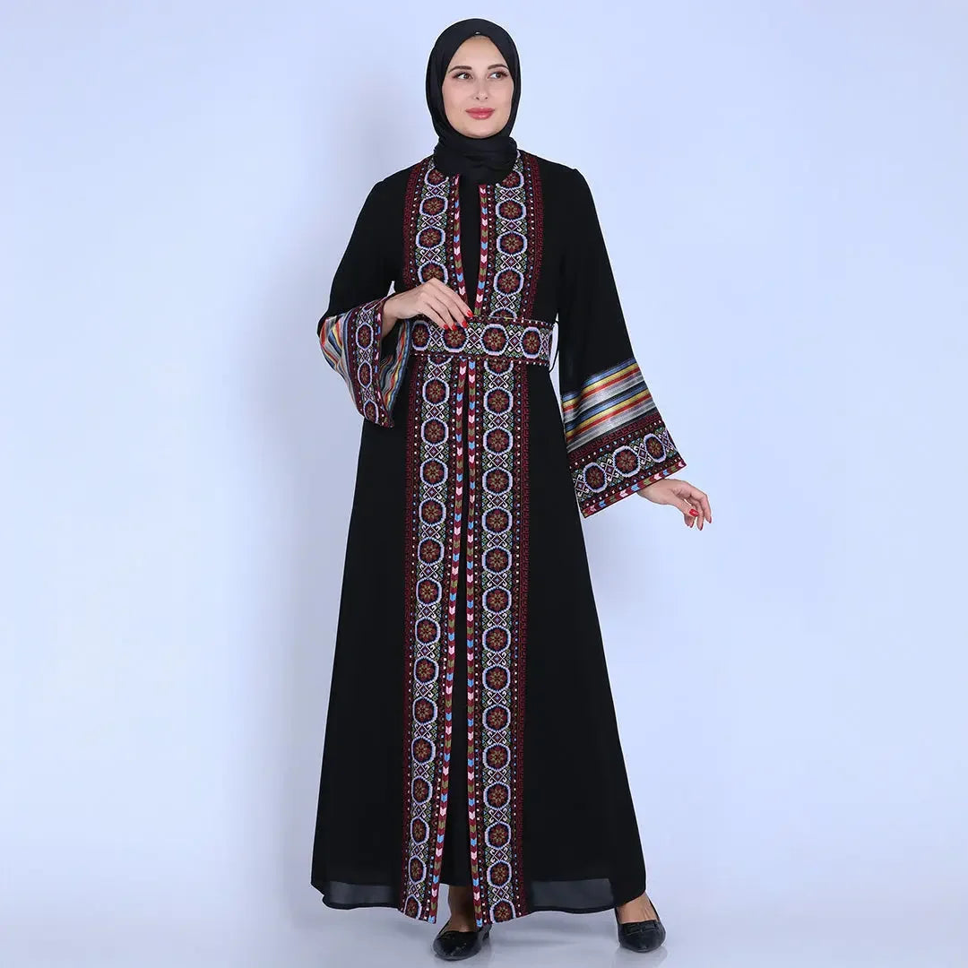 Huda Embroidery Kaftan: Traditional Elegance and Sophisticated Style Palestinian Elegance