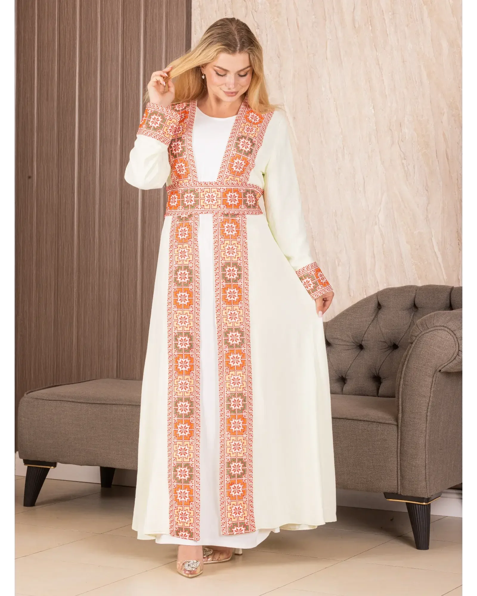 Embroidered Cardigan Palestinian Elegance