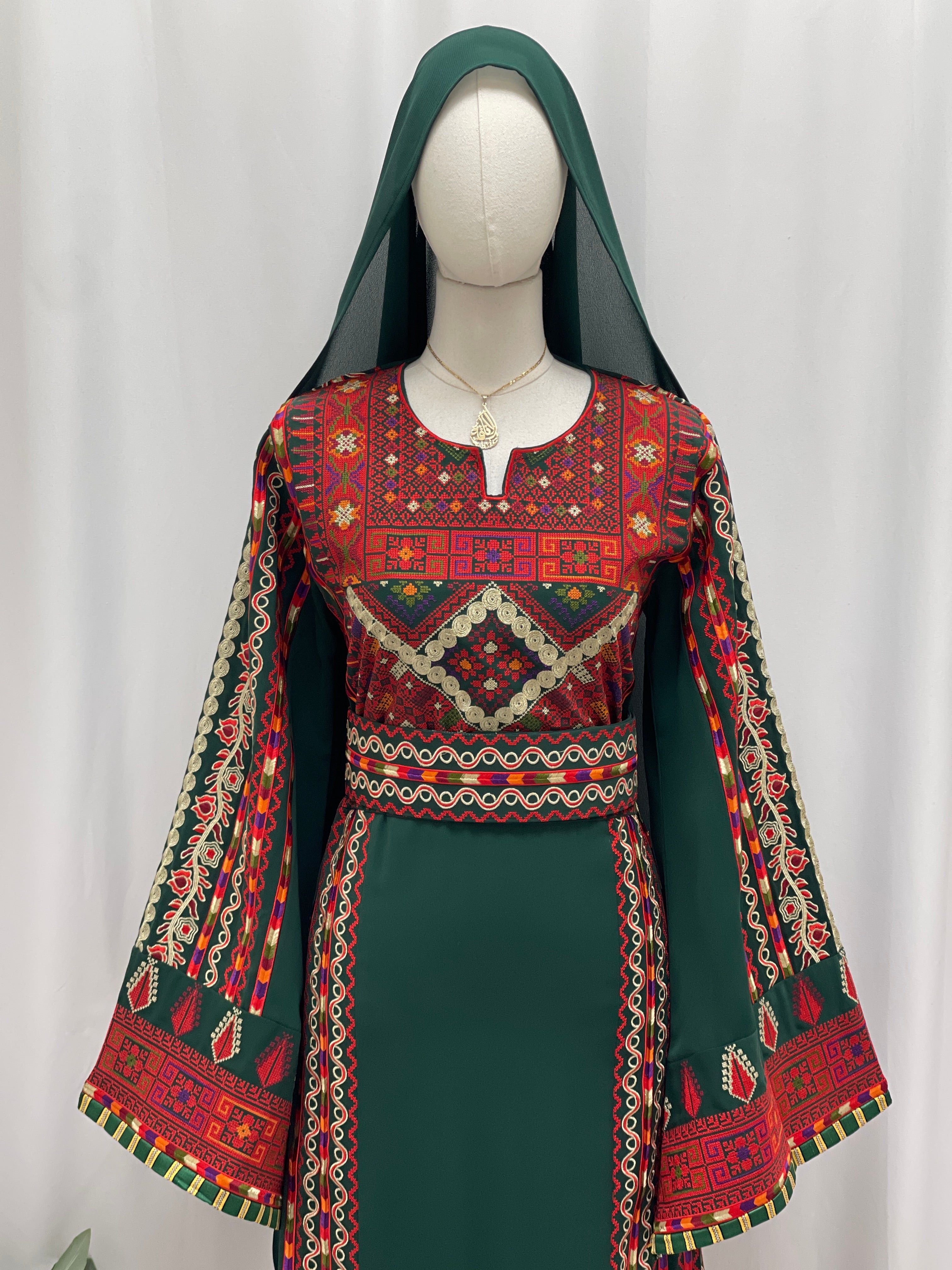 Palestinian Heritage Elegance Embroidered Thobe