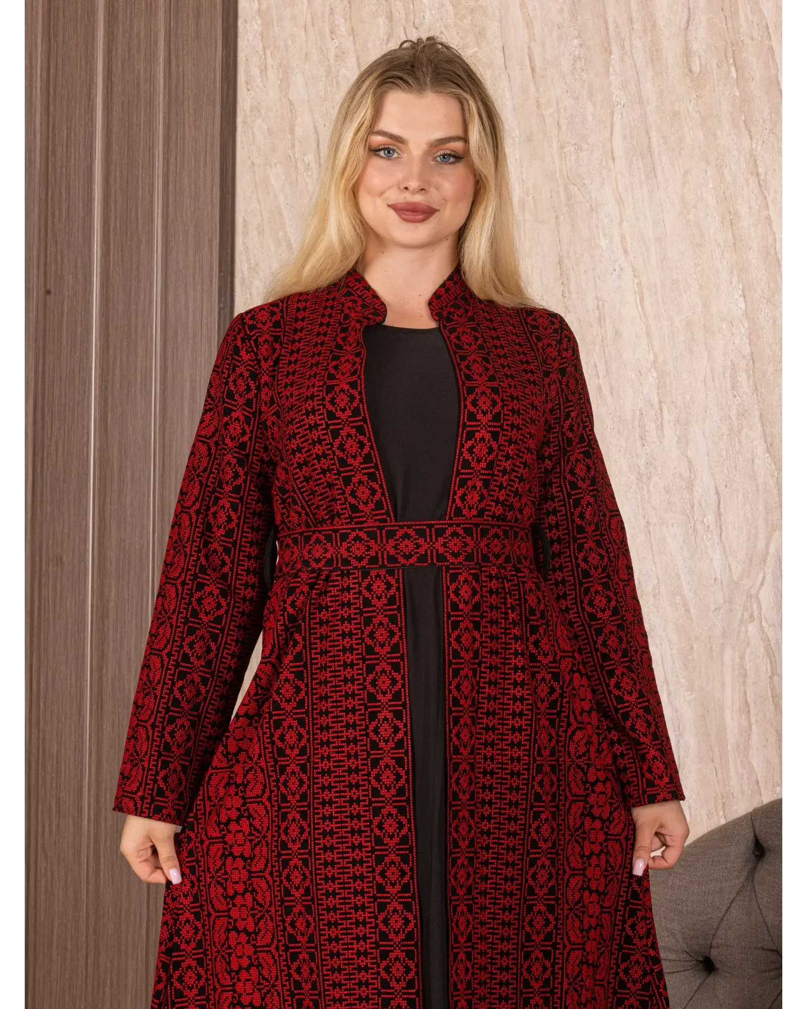 Embroidered Cardigan: Elegance and Timeless Craftsmanship Palestinian Elegance