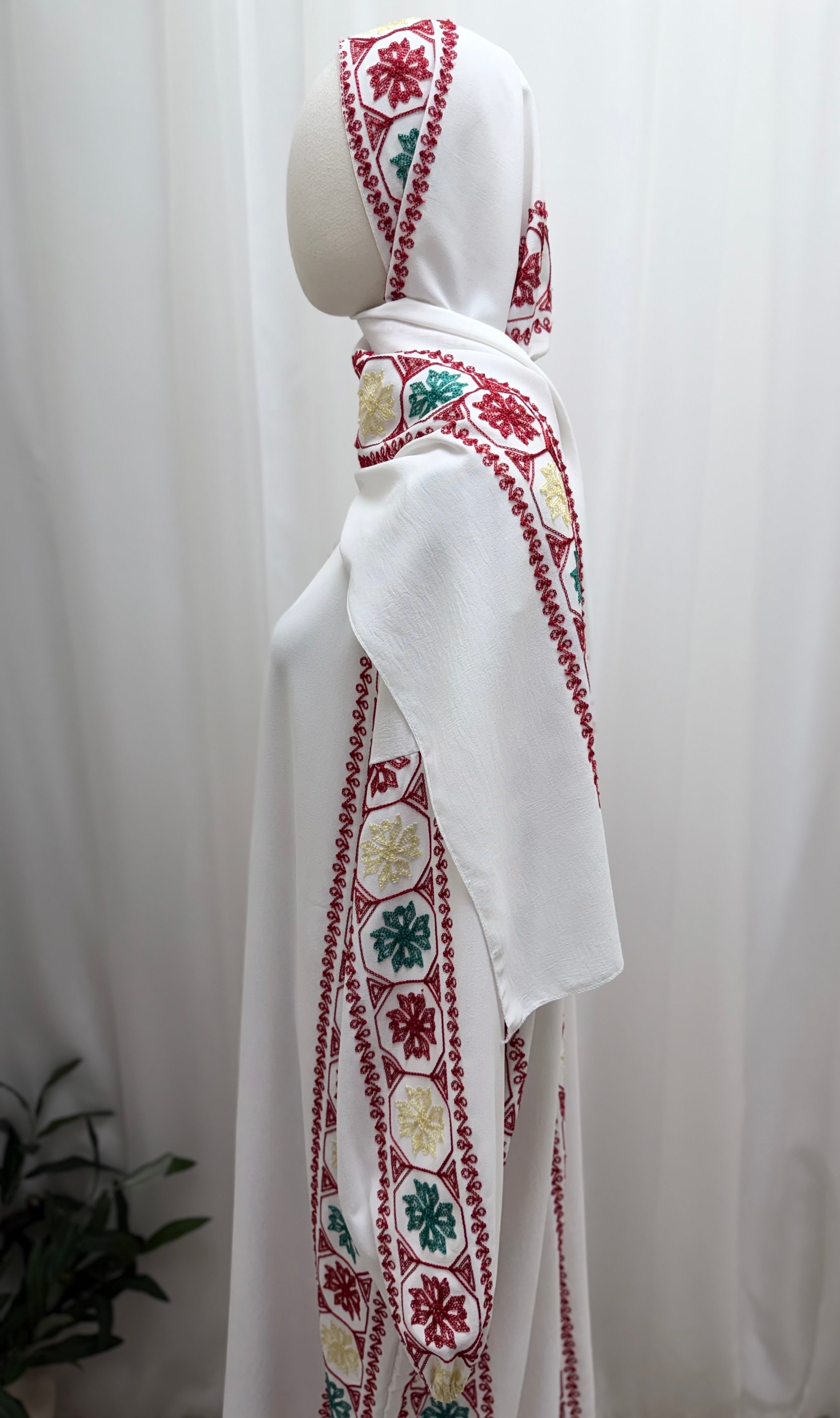 Embroidered Prayer Dress - Elegant Convenience for Modest Style