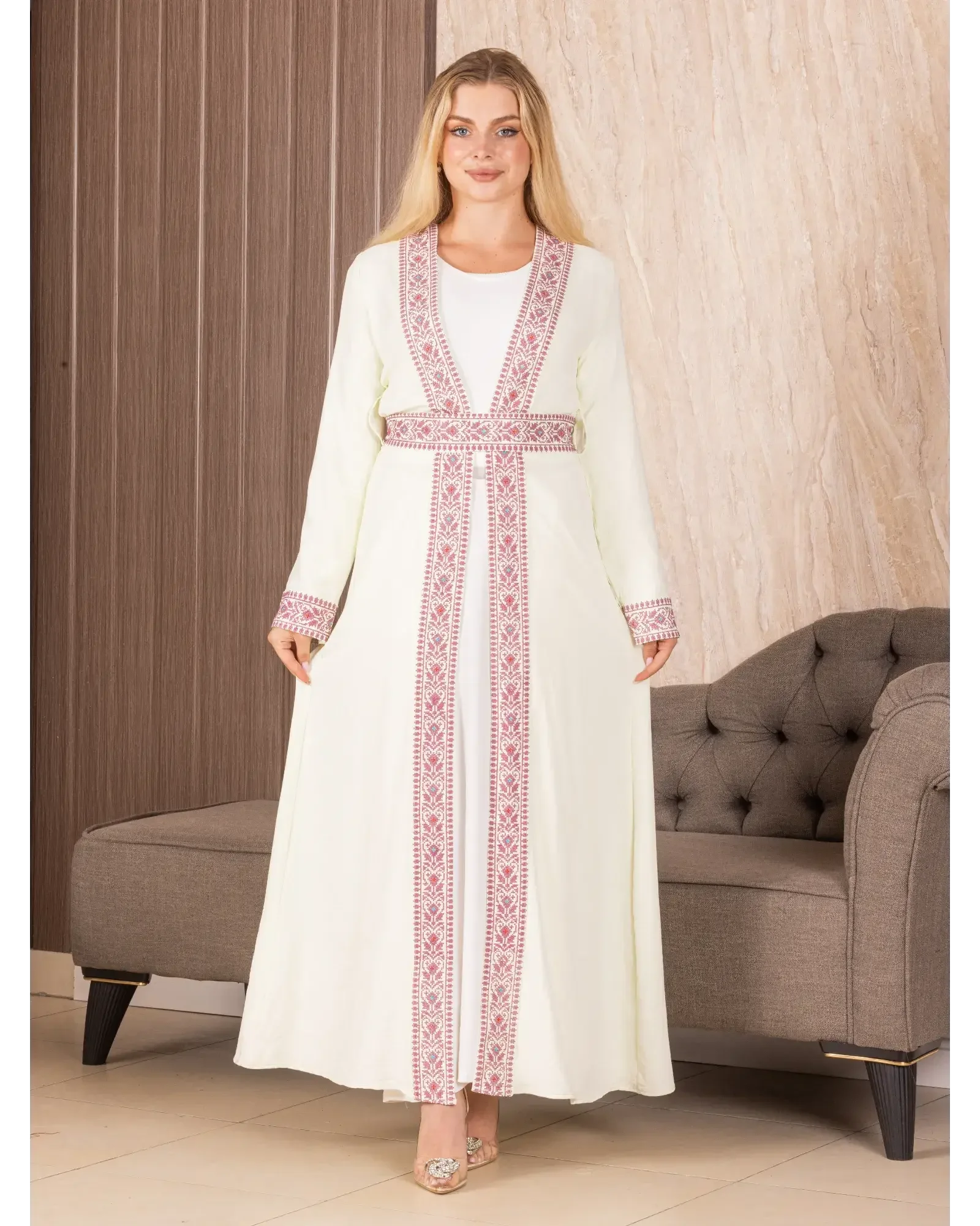 Embroidered Cardigan Palestinian Elegance