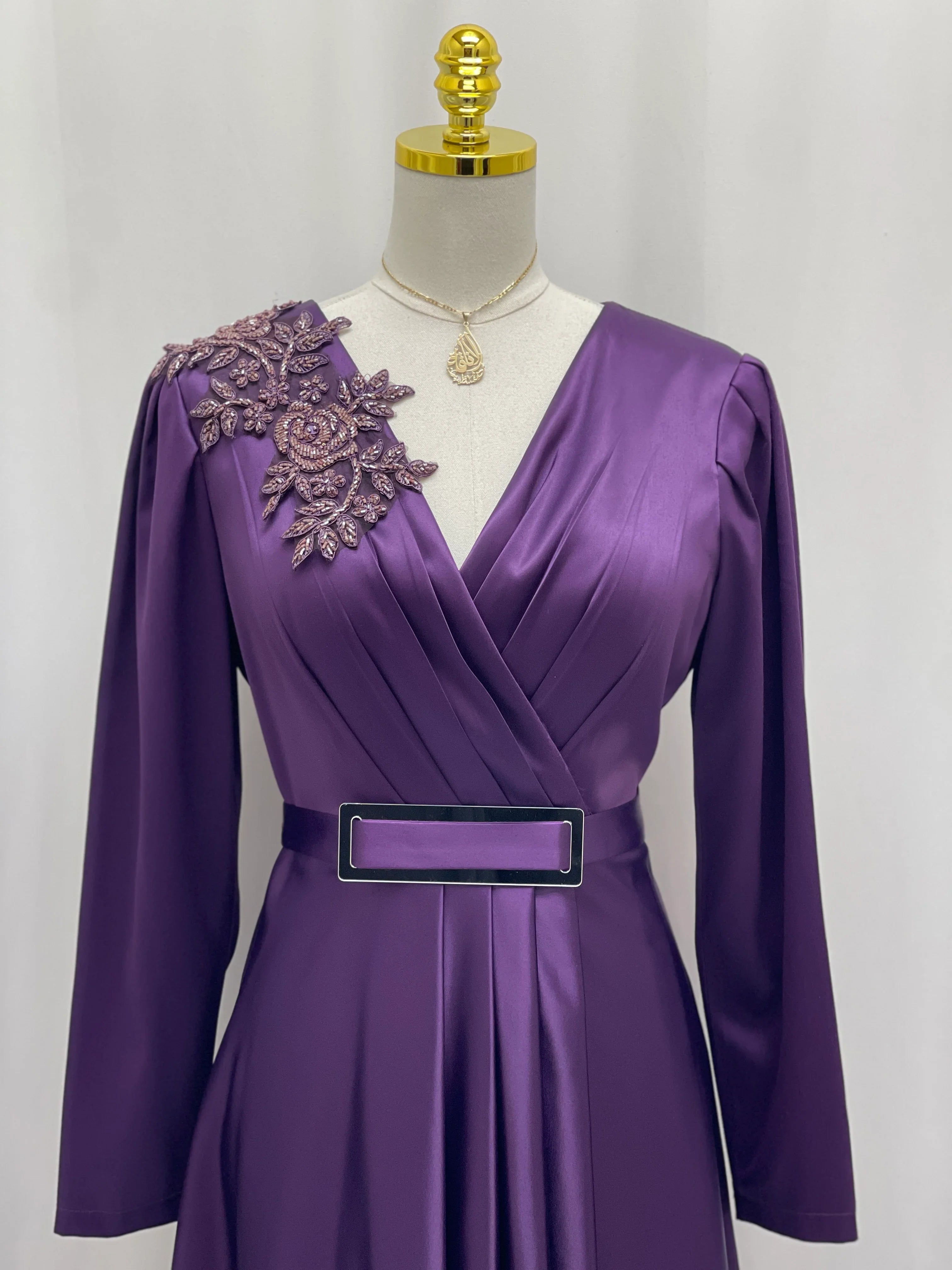 Exclusive Unique Satin Dress: Luxurious Elegance & Flattering Silhouette