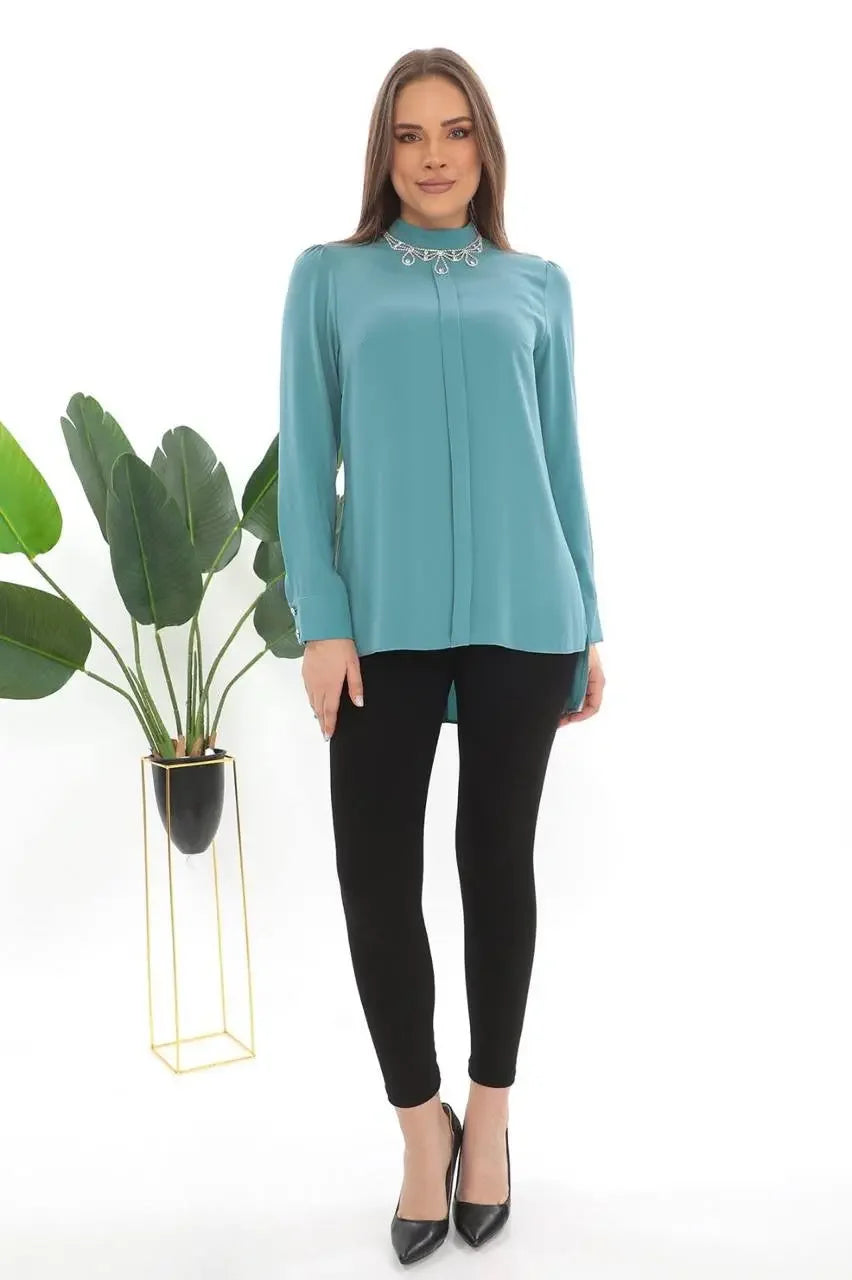 Rhinestone Blouse – Glamorous Elegance and Sparkling Style Palestinian Elegance