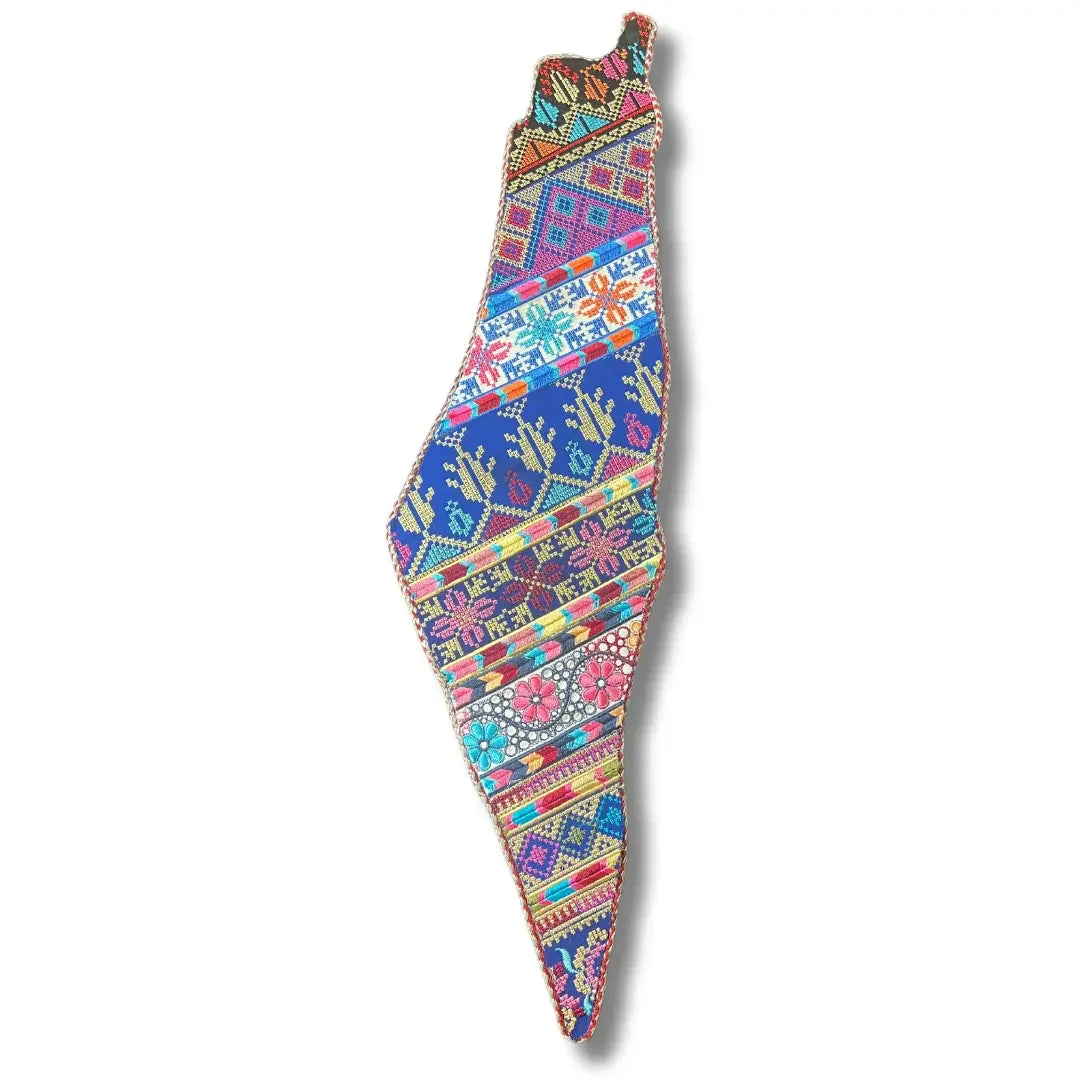 Luxurious Tatreez Palestine Map Home Accent – Timeless Cultural Craftsmanship Palestinian Elegance