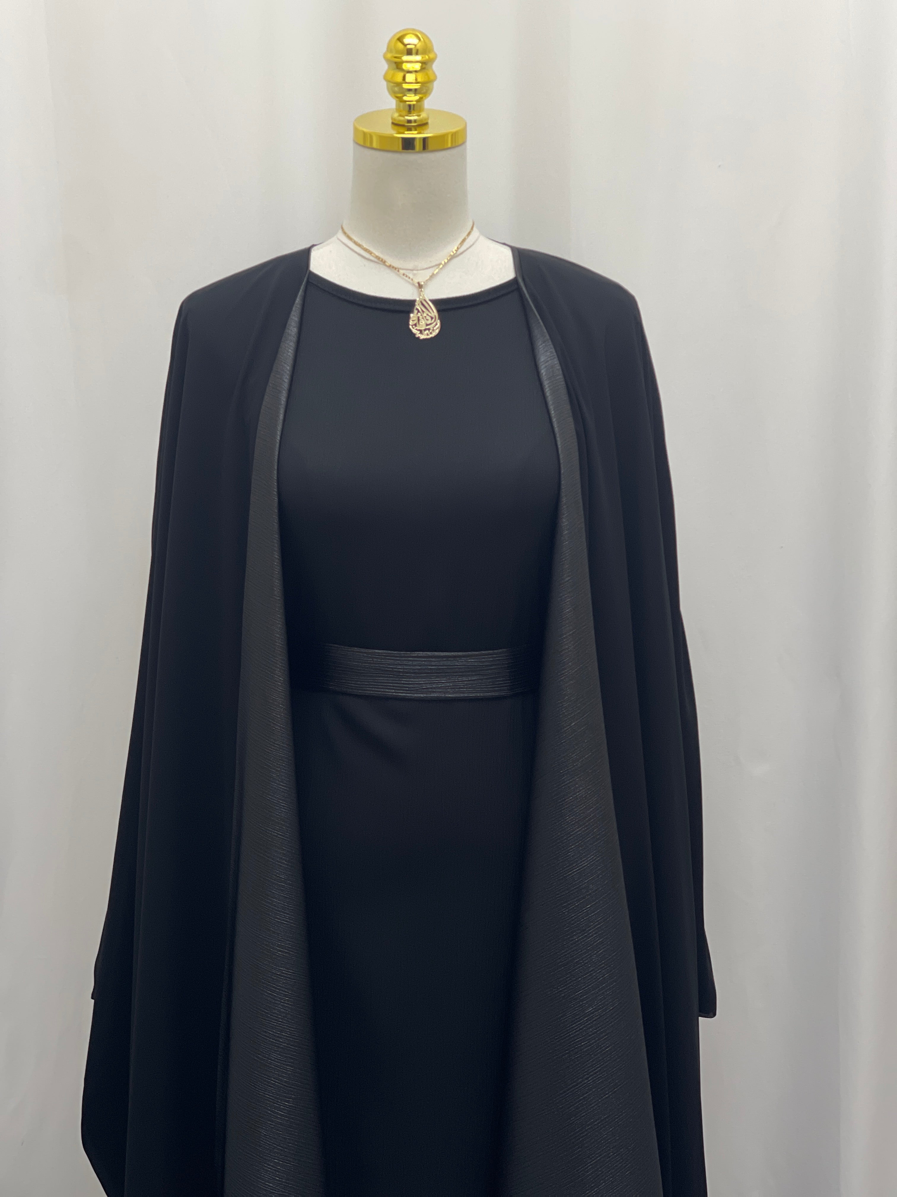 Reversible Satin-Crepe Abaya