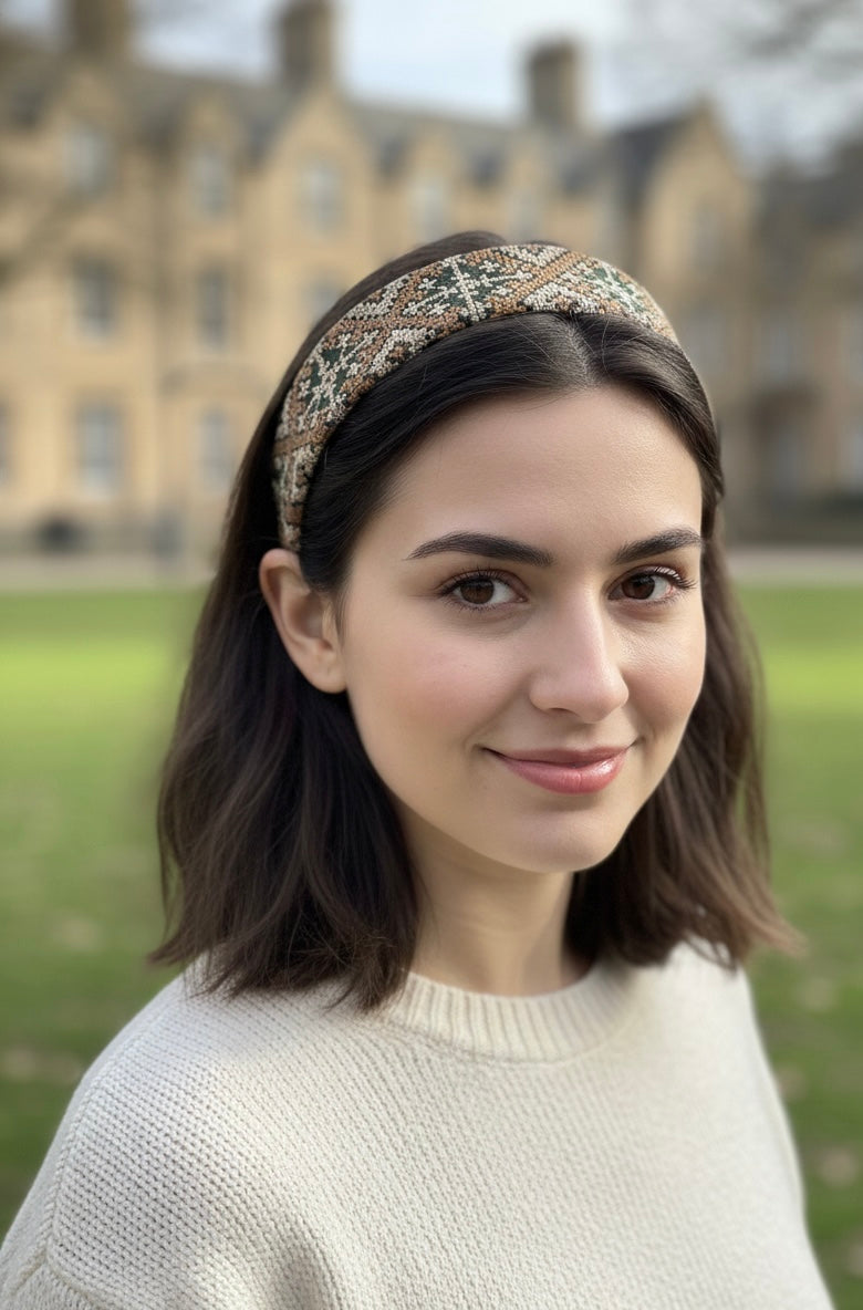 Palestinian Embroidered Headband-featuring classic geometric outfits special occasions.