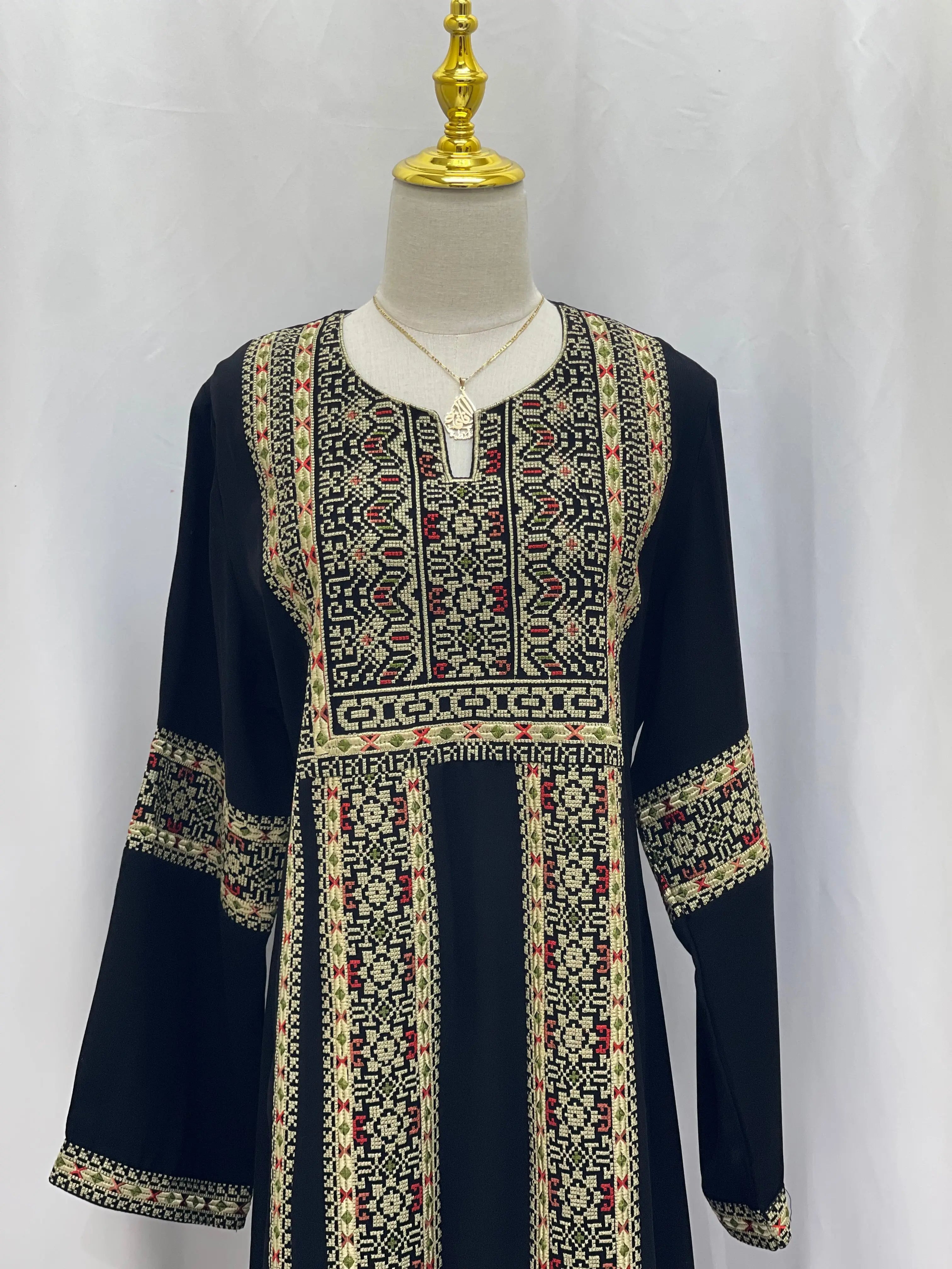 Embroidered Abaya Palestinian Elegance