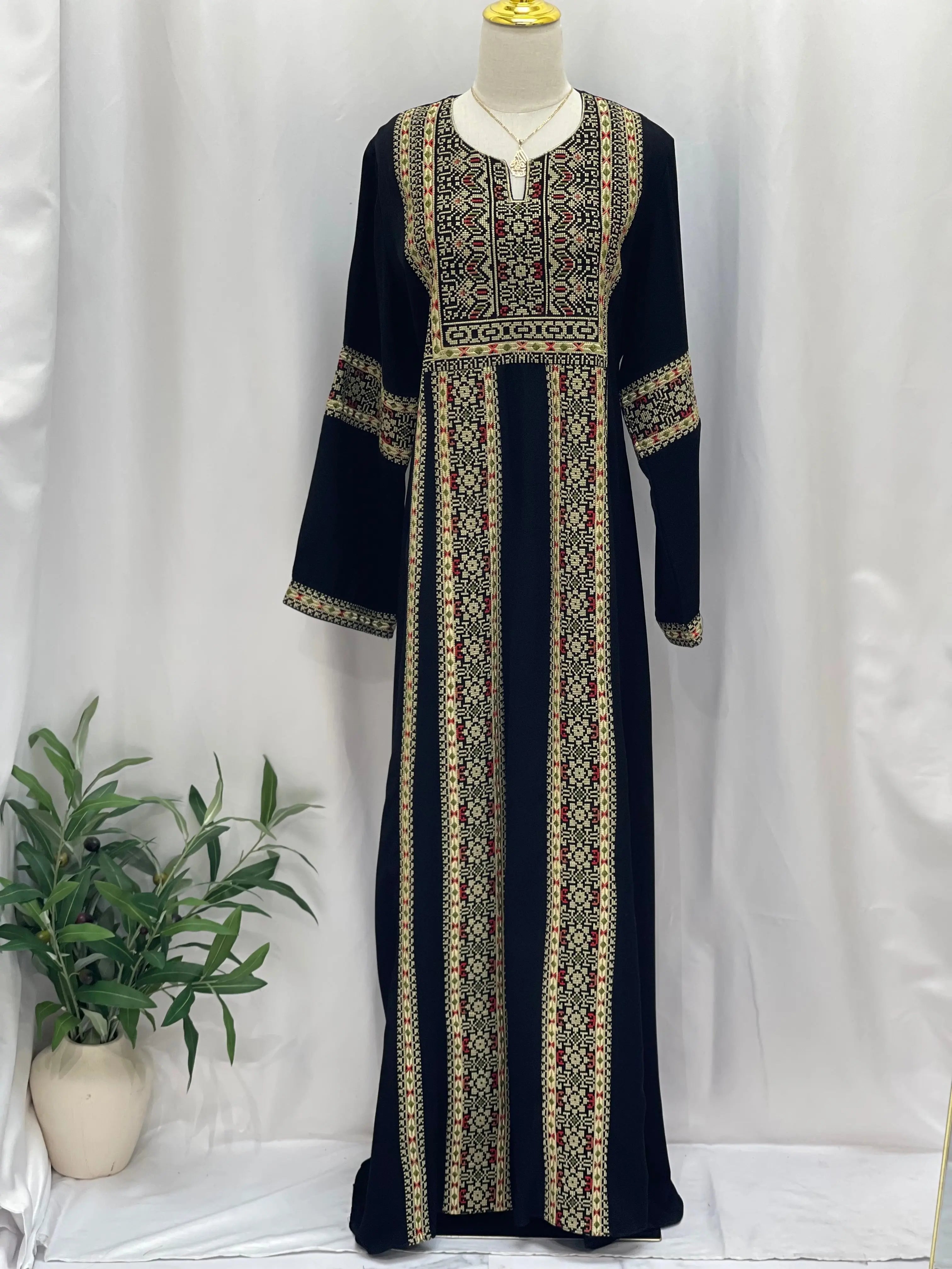 Embroidered Abaya Palestinian Elegance